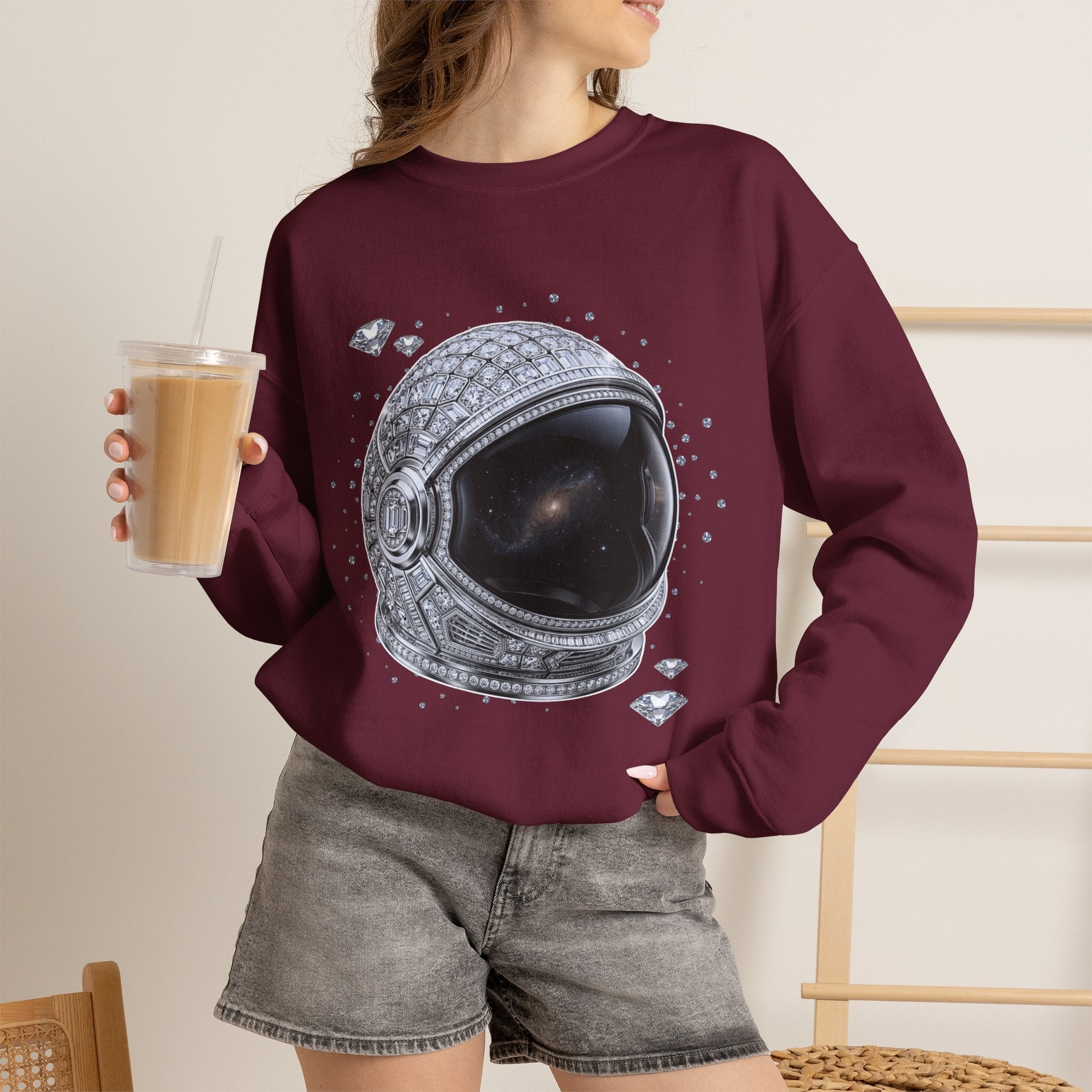 Sparkle Astronaut Sweatshirt - Gildan