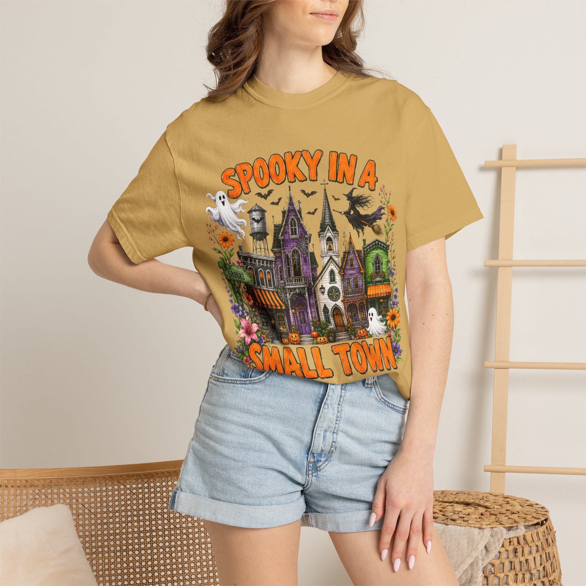 Spooky In A Small Town Tee - Comfort Colors