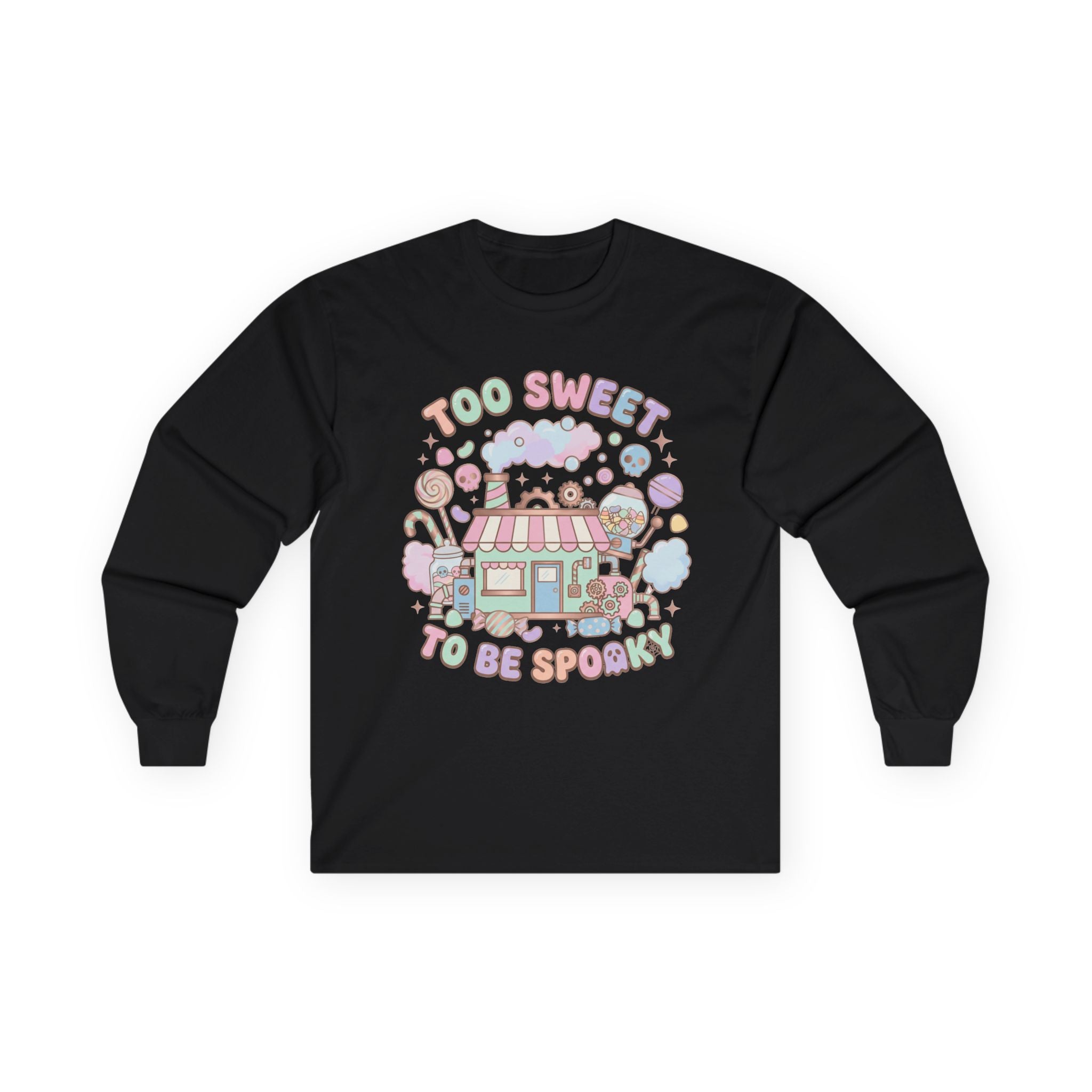 Too Sweet To Be Spooky Long Sleeve Tee - Gildan