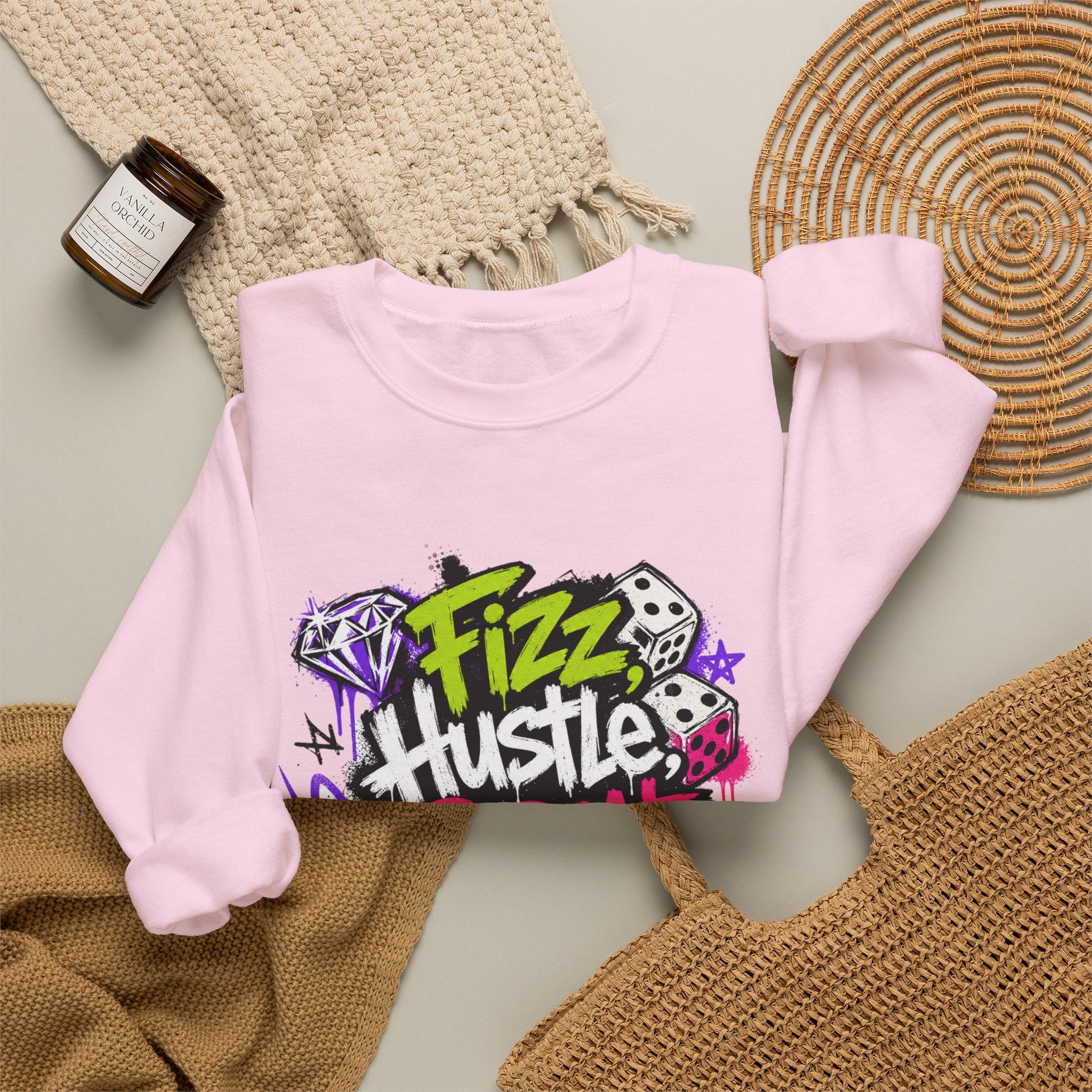 Fizz Hustle Repeat Sweatshirt - Gildan