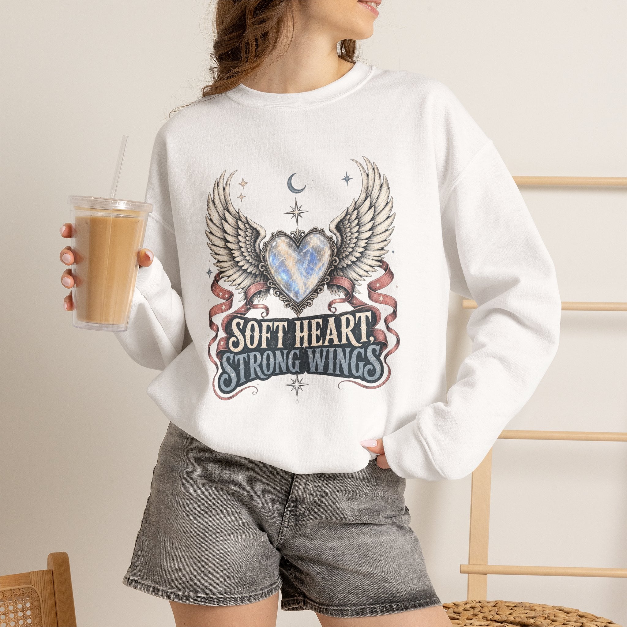 Soft Heart Strong Wings Sweatshirt - Gildan