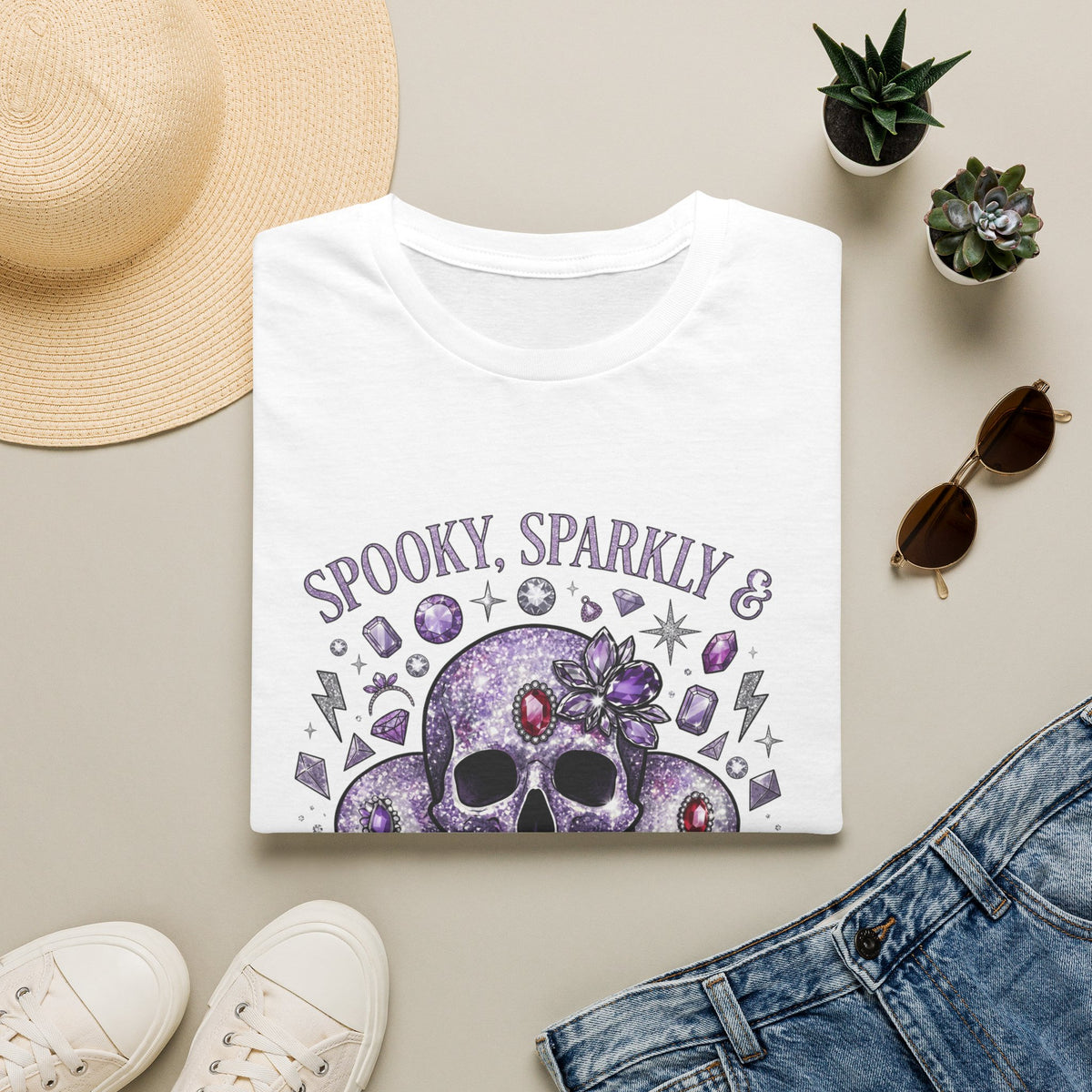 Spooky and Sparkly Tee - Gildan
