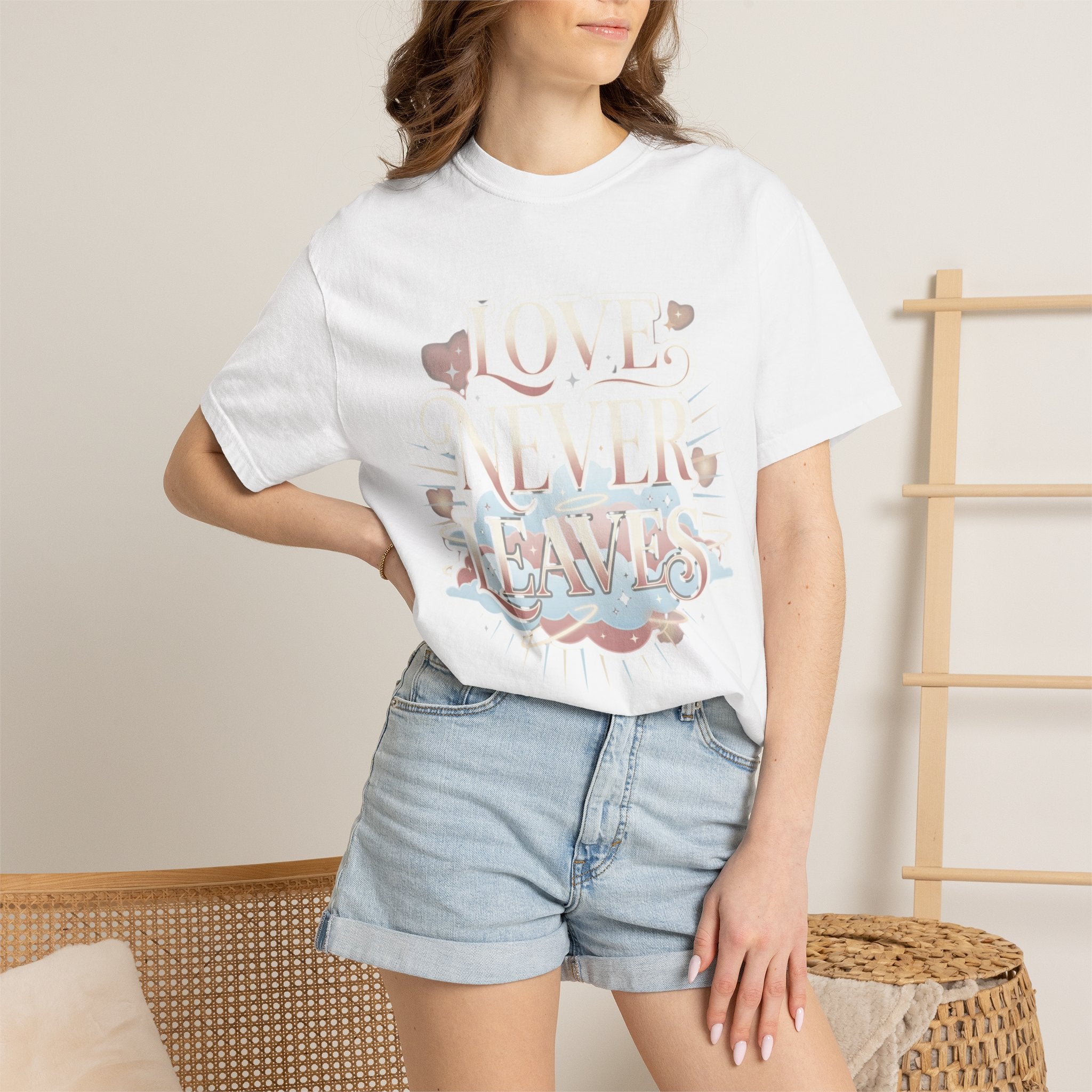 Love Never Leaves Tee - Comfort Colors