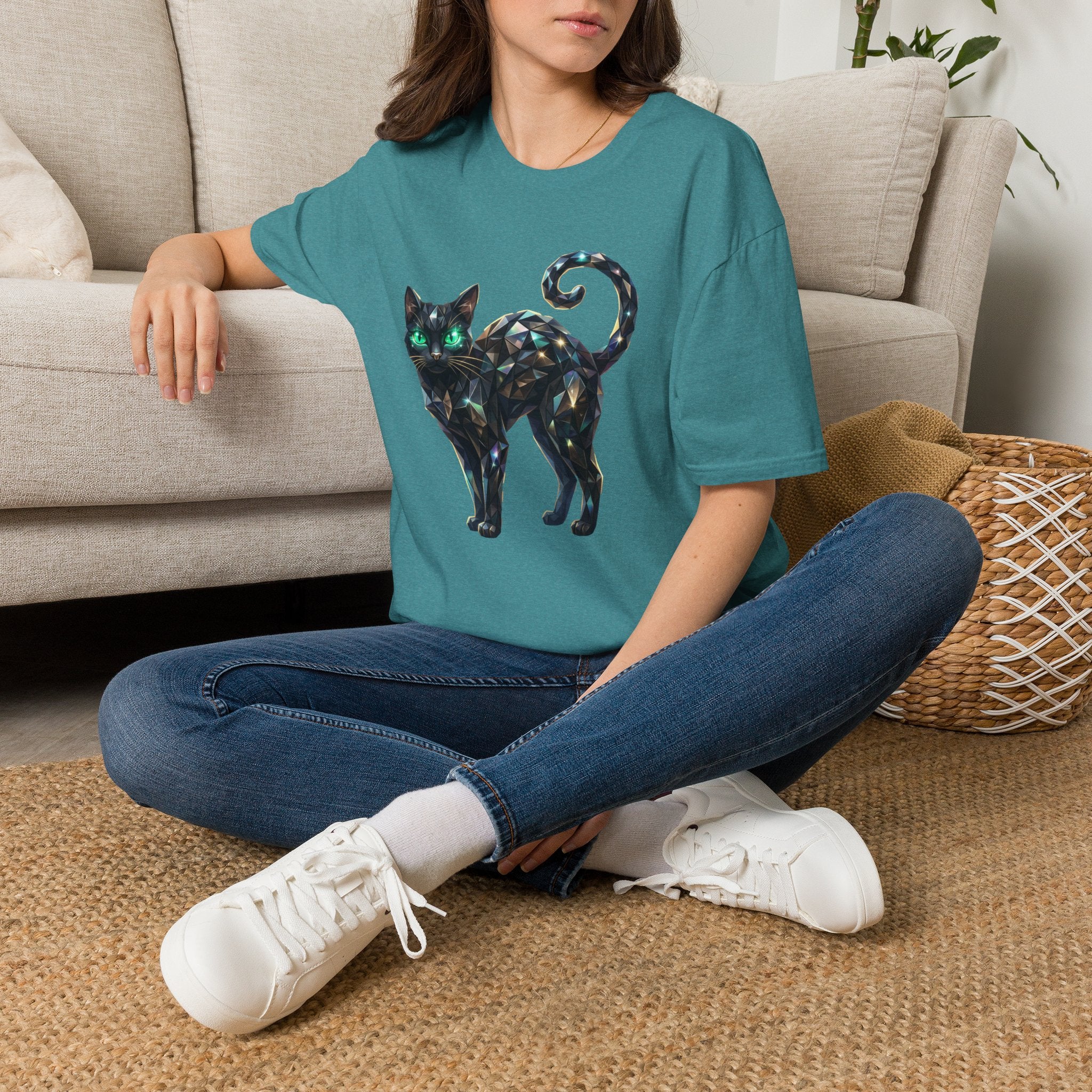 The Jeweled Cat Tee - Gildan