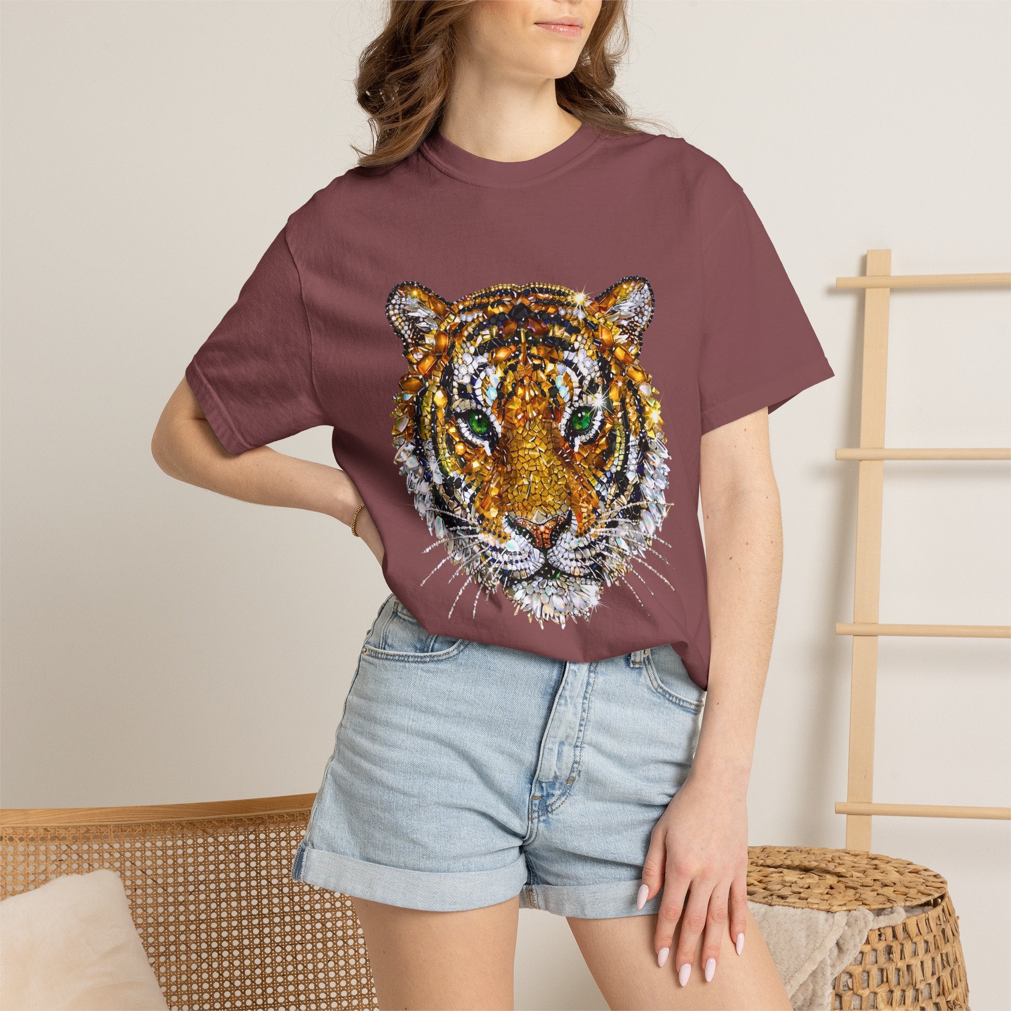 Jeweled Tiger Tee - Comfort Colors
