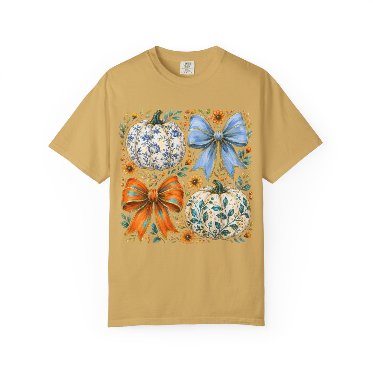 Pumpkin Bows Tee - Comfort Colors