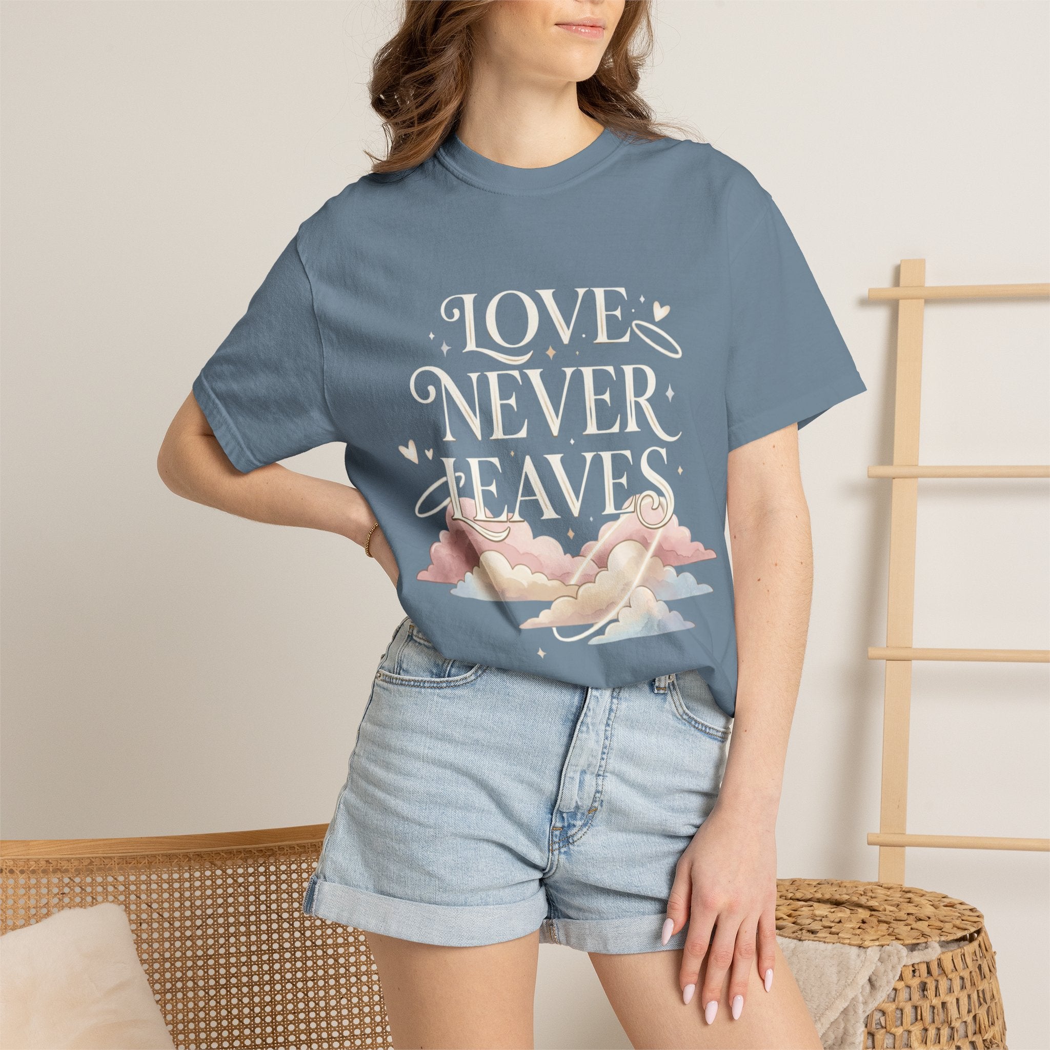 Love Never Leaves Tee - Comfort Colors