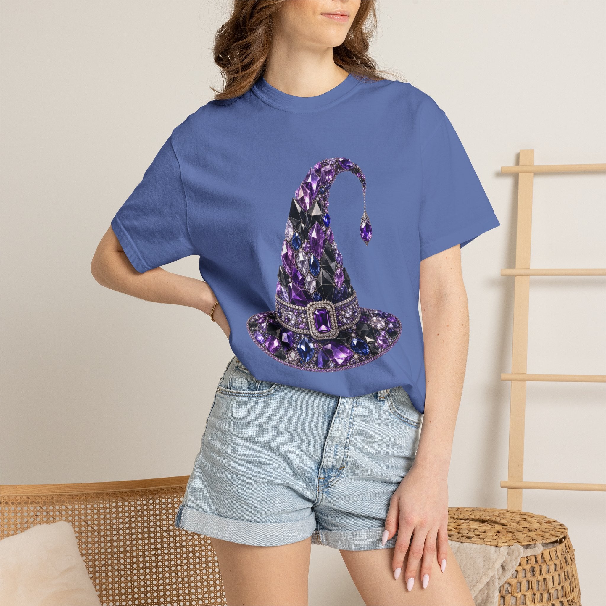 Jeweled Witches Hat Tee - Comfort Colors
