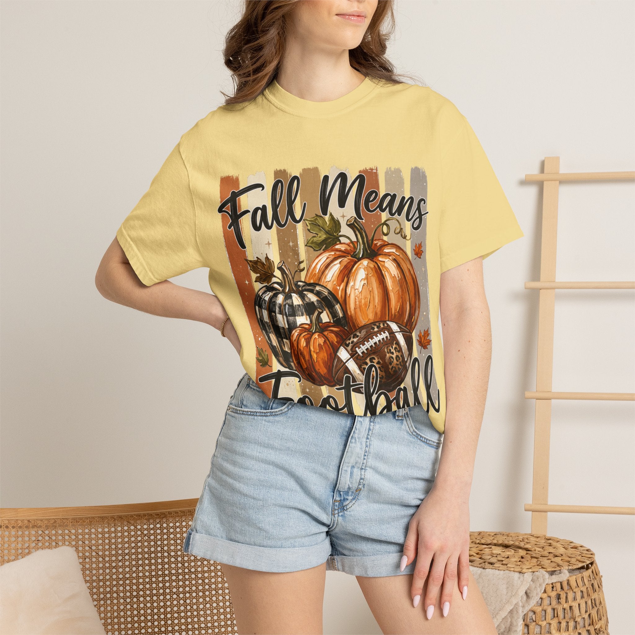 Fall Means Football Tee - Comfort Colors