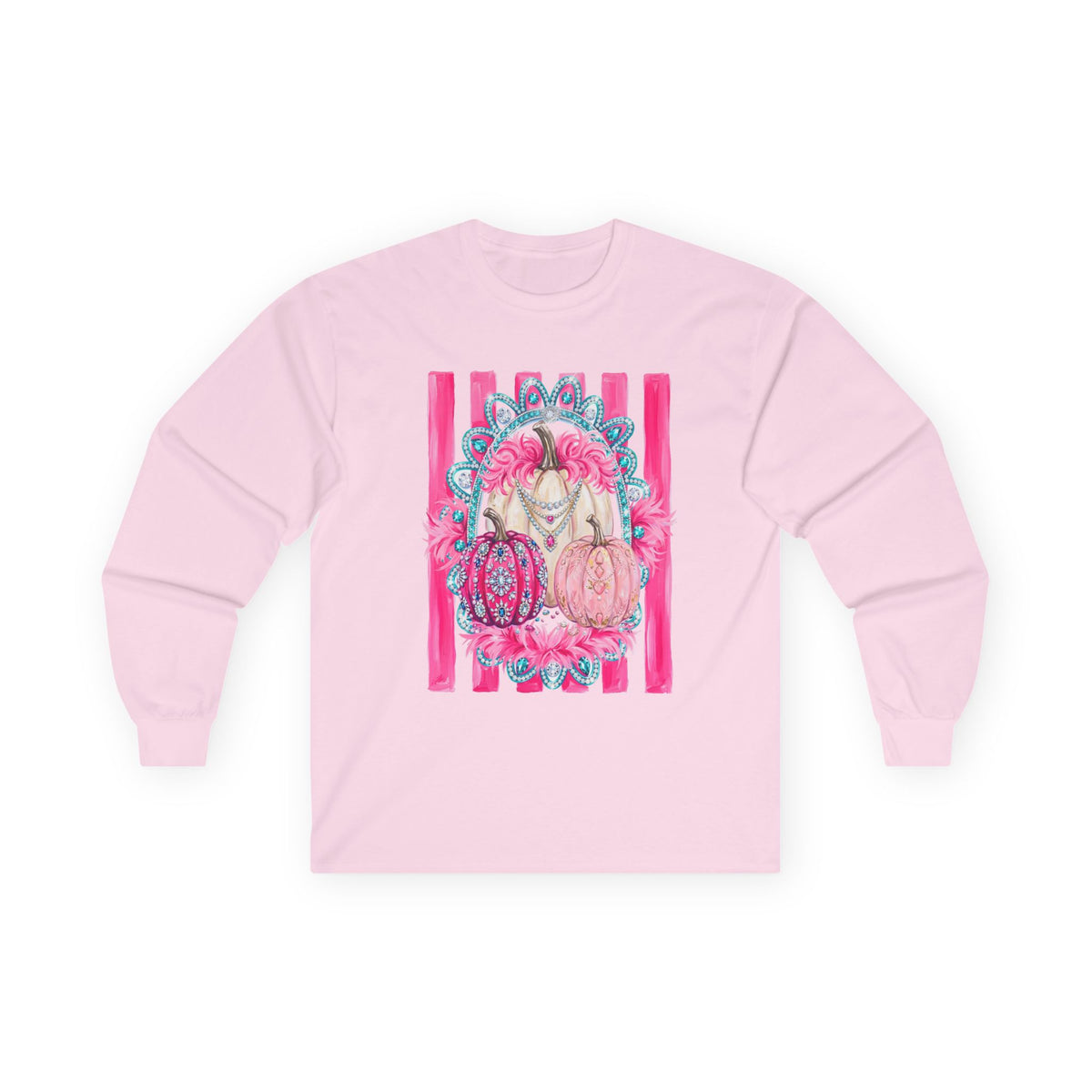 Pink Pumpkins Glam Long Sleeve - Gildan
