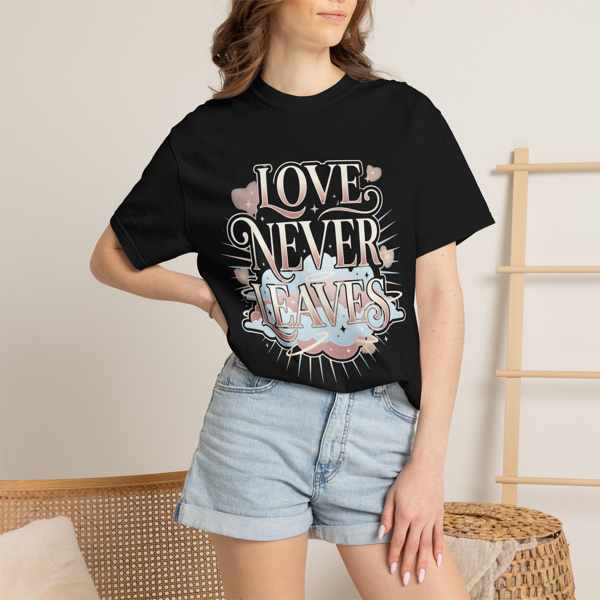 Love Never Leaves Tee - Comfort Colors
