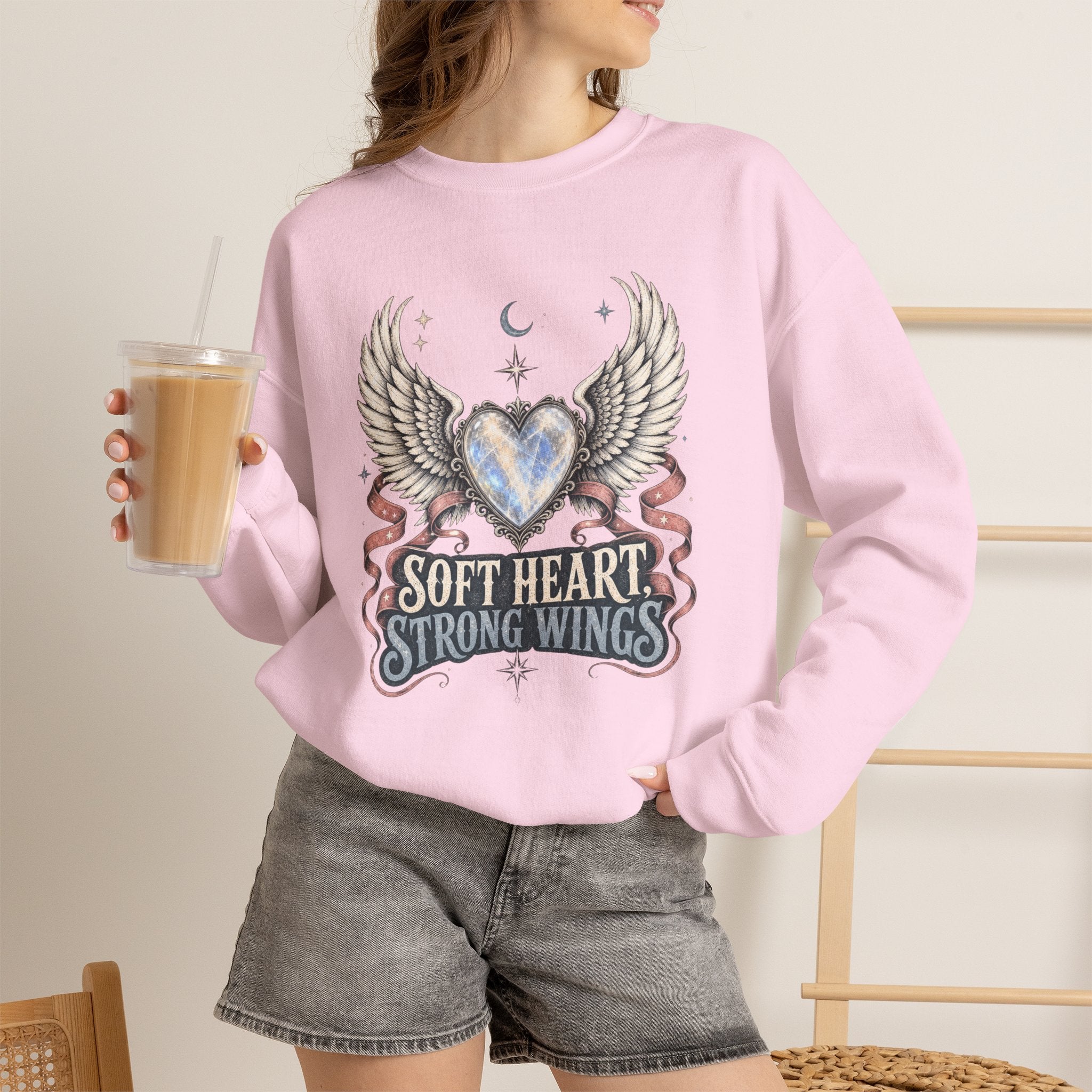 Soft Heart Strong Wings Sweatshirt - Gildan