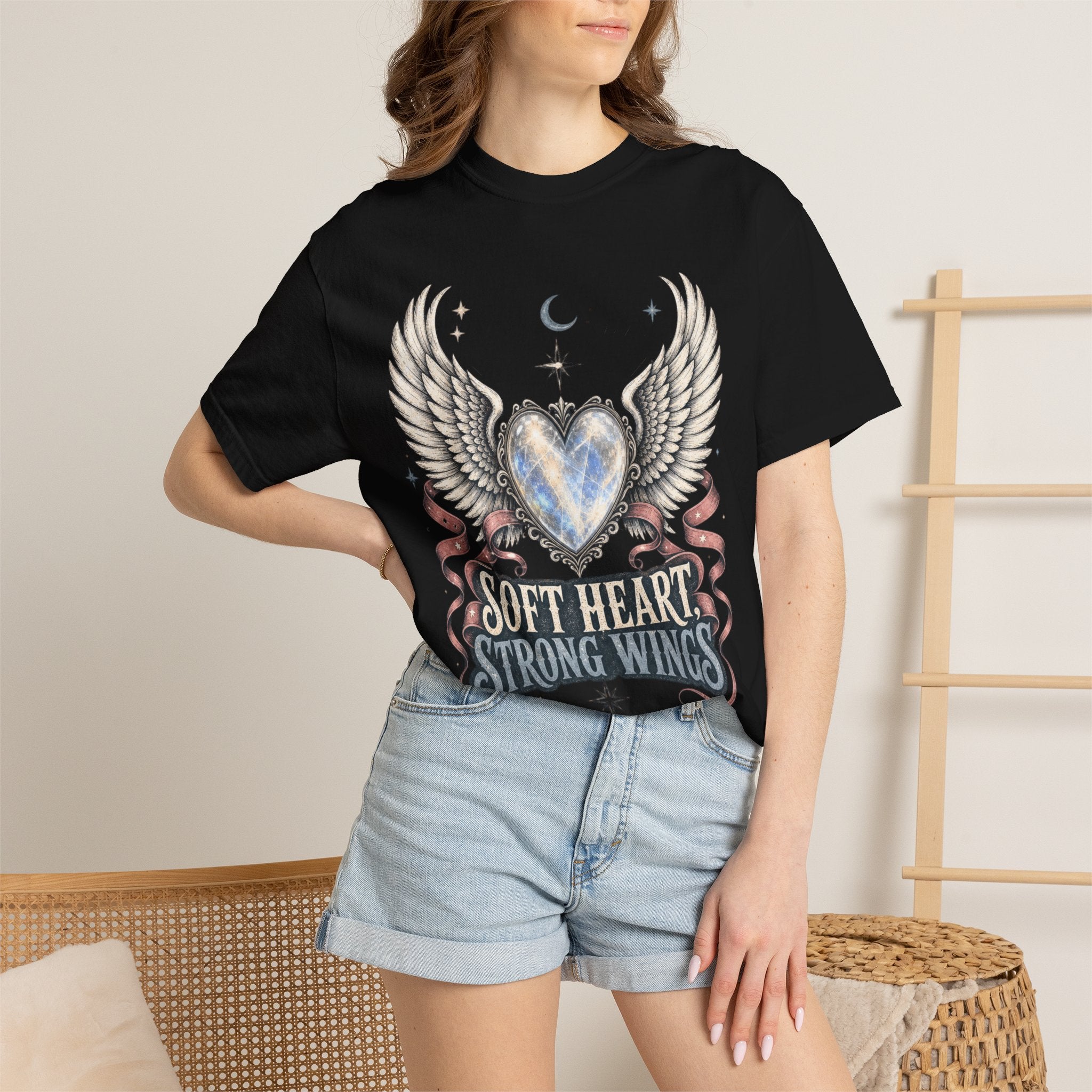 Soft Heart Strong Wings Tee - Comfort Colors