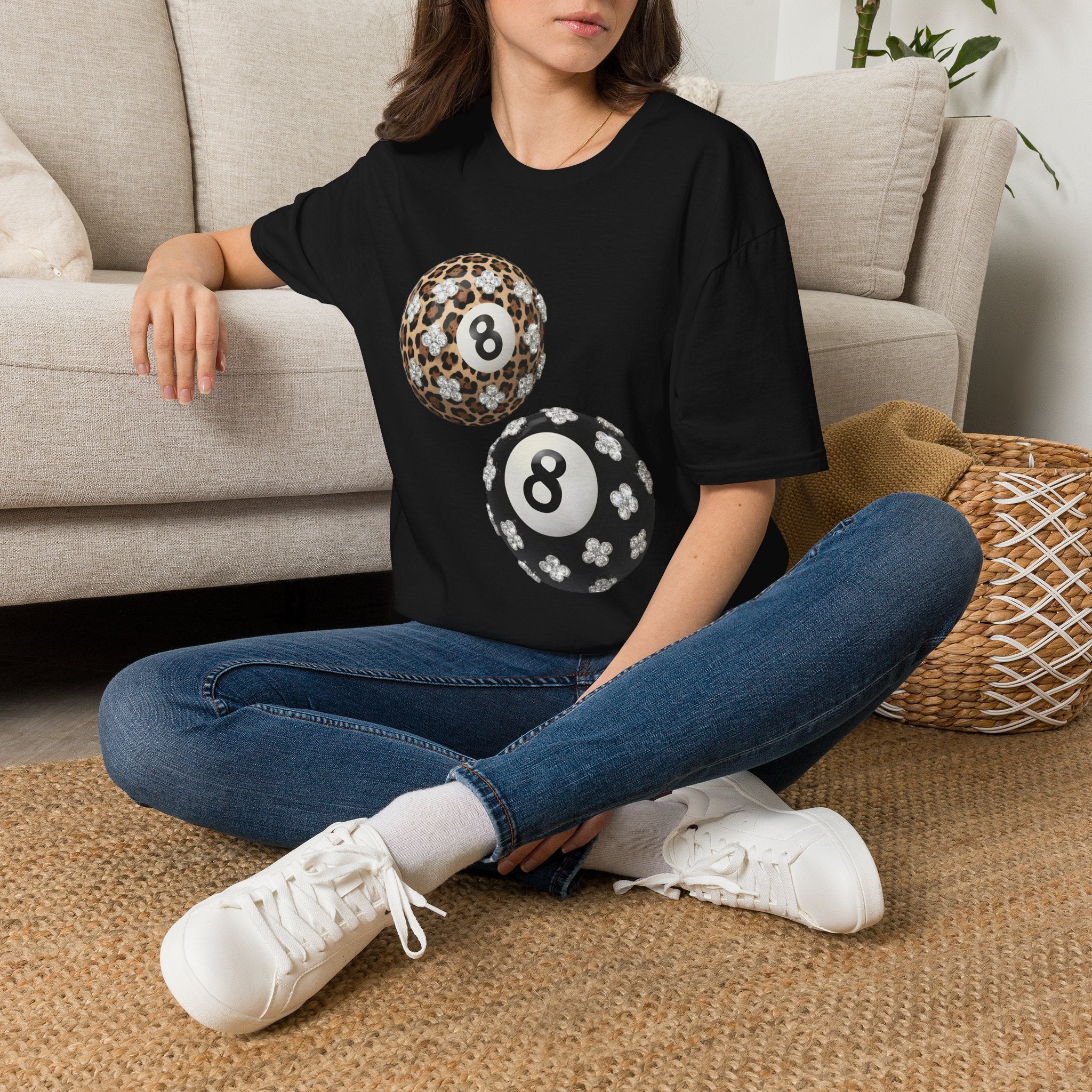 Jeweled Lucky 8 Ball Tee - Gildan