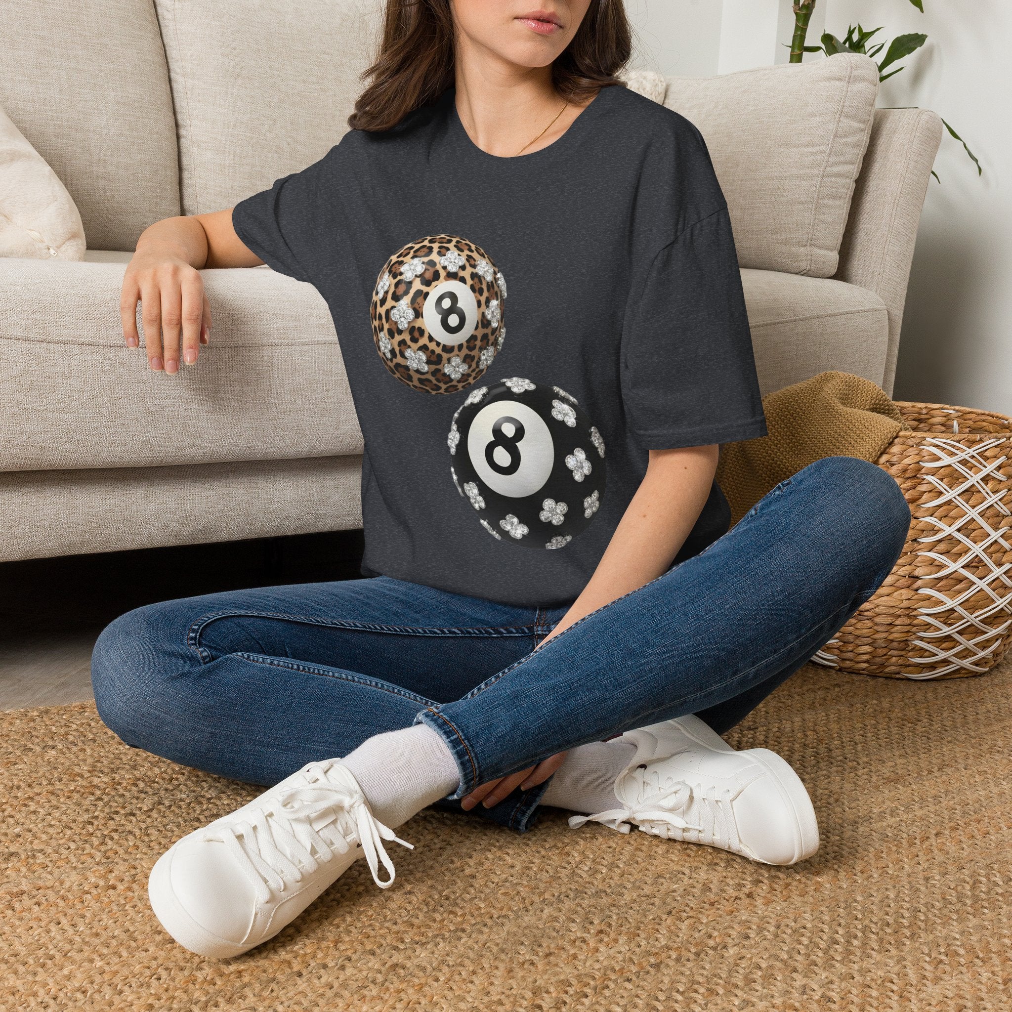 Jeweled Lucky 8 Ball Tee - Gildan