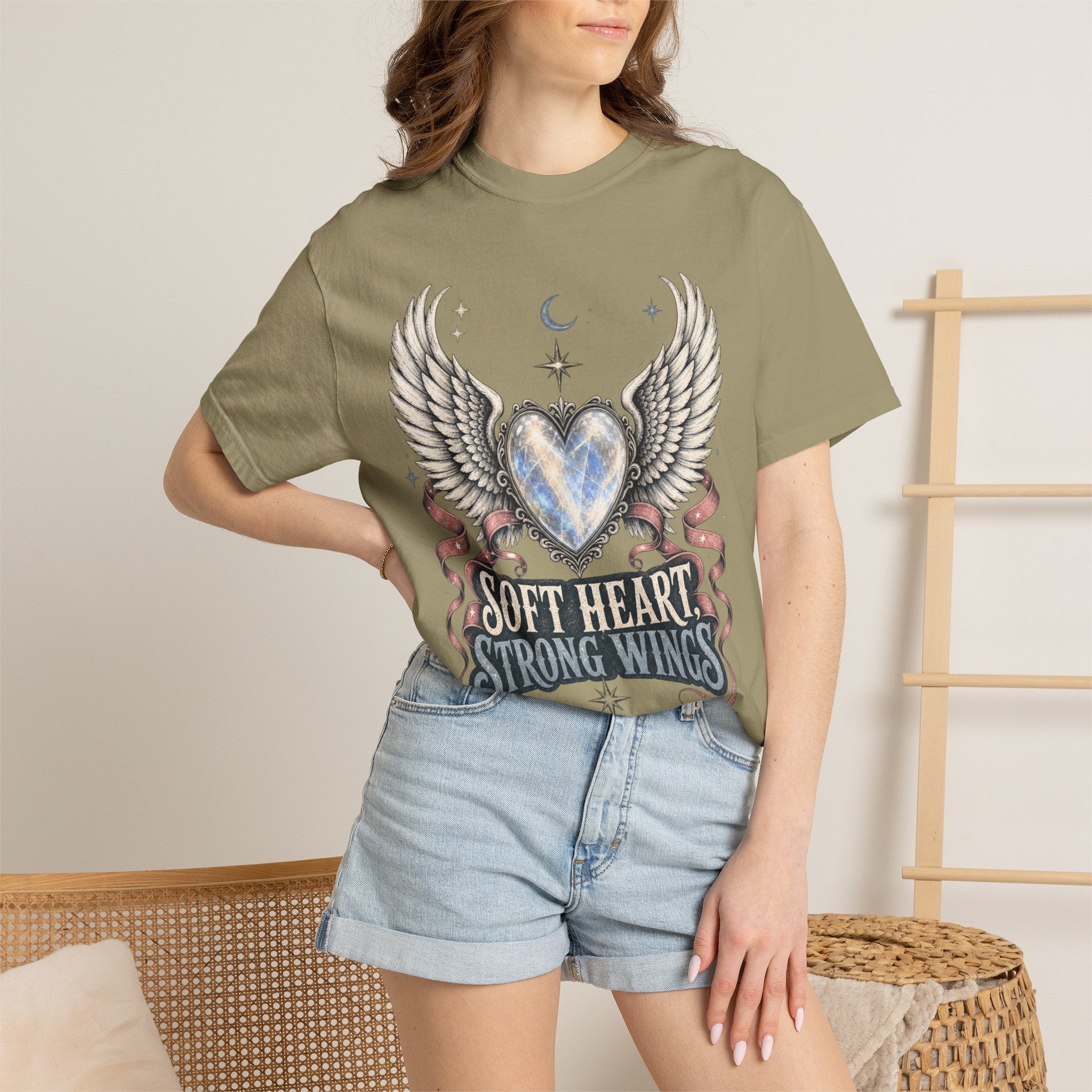 Soft Heart Strong Wings Tee - Comfort Colors