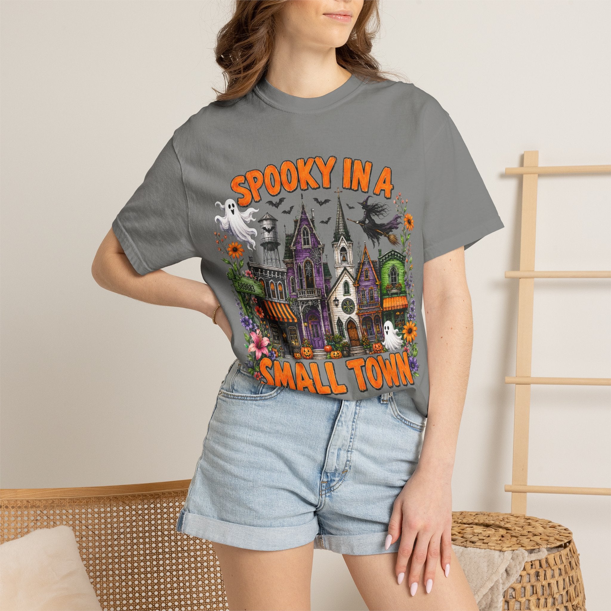 Spooky In A Small Town Tee - Comfort Colors