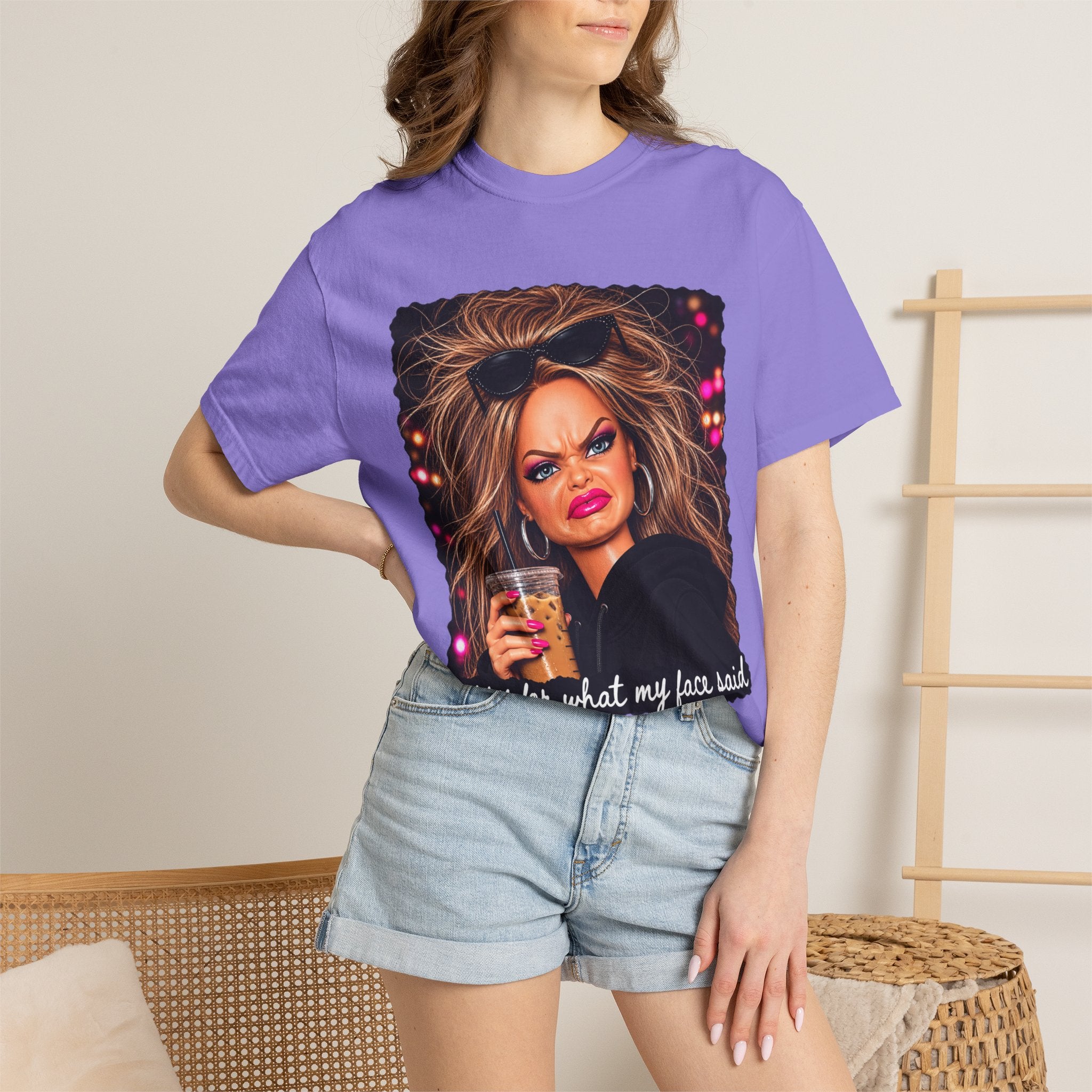 Sorry For What My Face Said Tee - Comfort Colors
