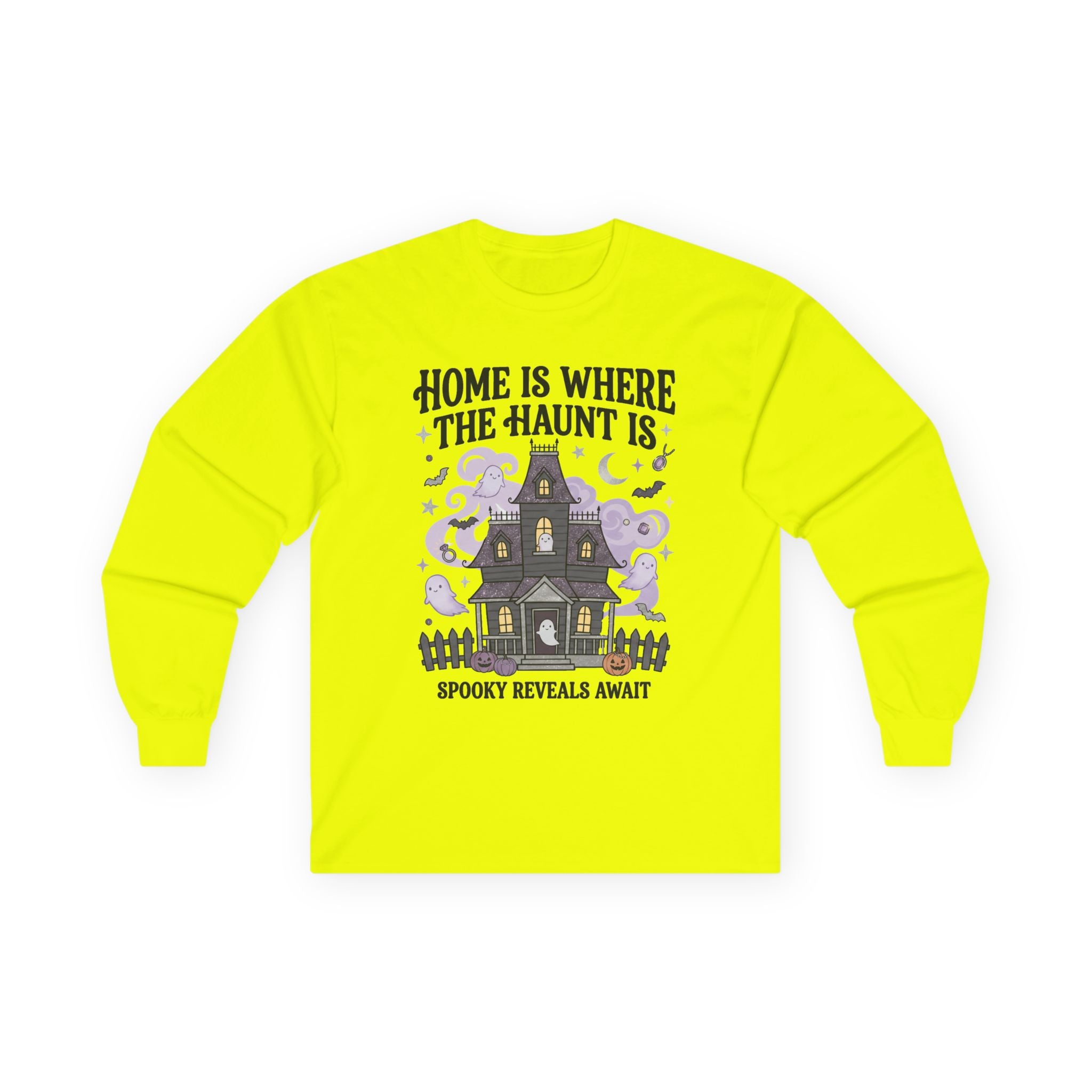 Home Is Where The Haunt Is Long Sleeve Tee - Gildan