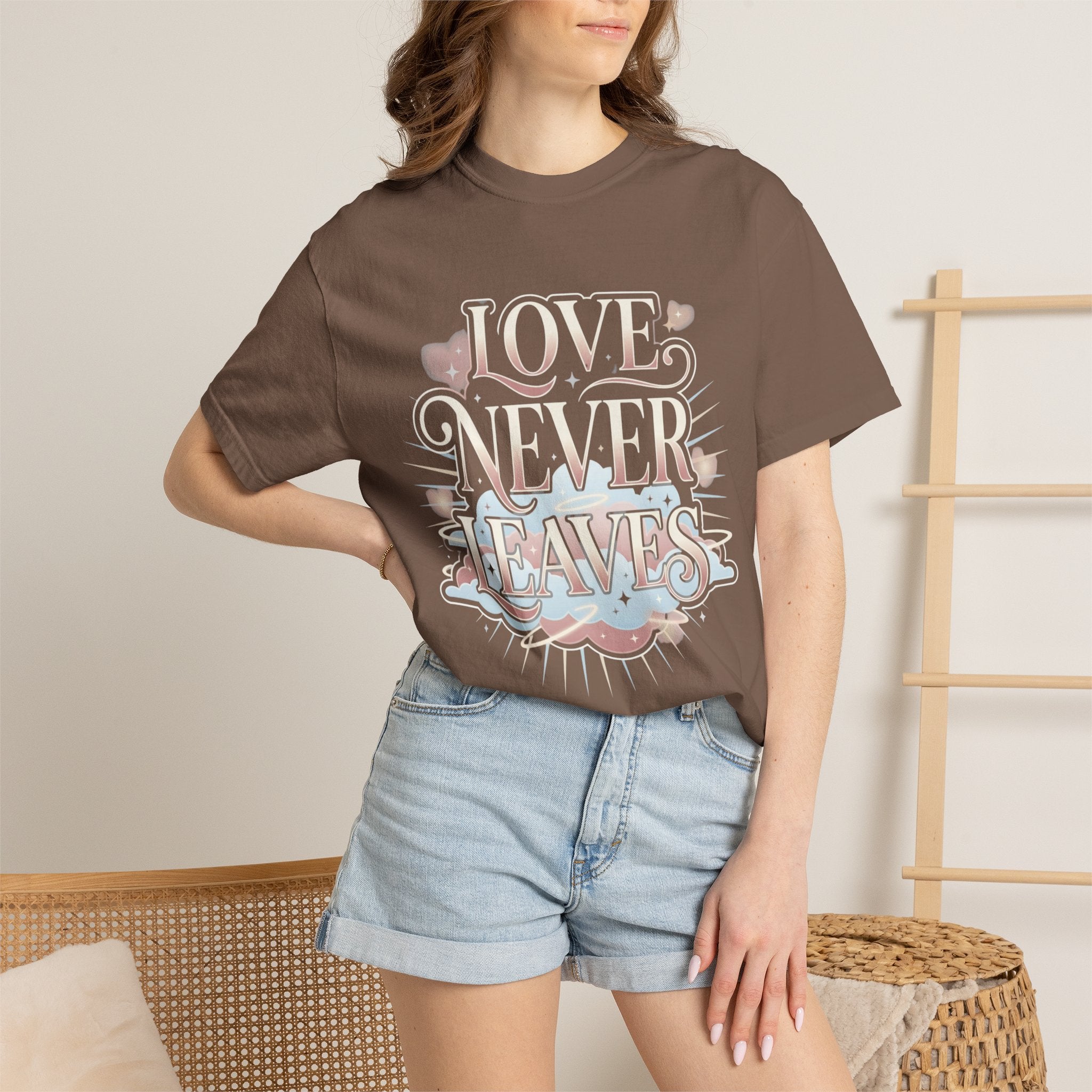 Love Never Leaves Tee - Comfort Colors