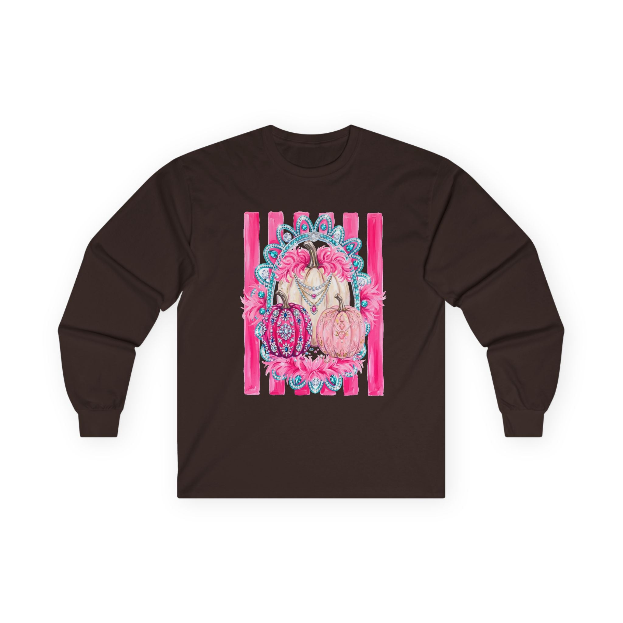 Pink Pumpkins Glam Long Sleeve - Gildan