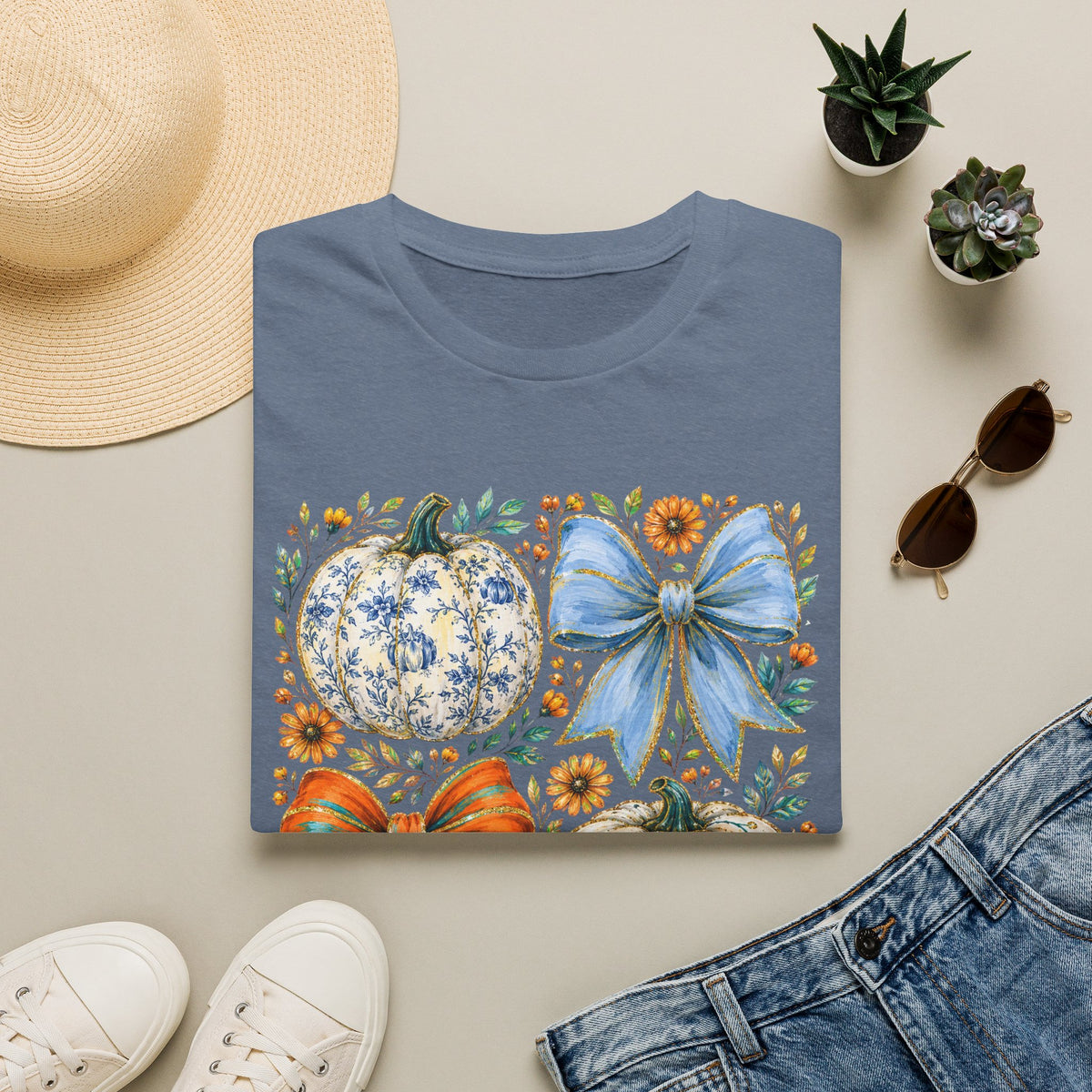 Pumpkin Bows Tee - Gildan