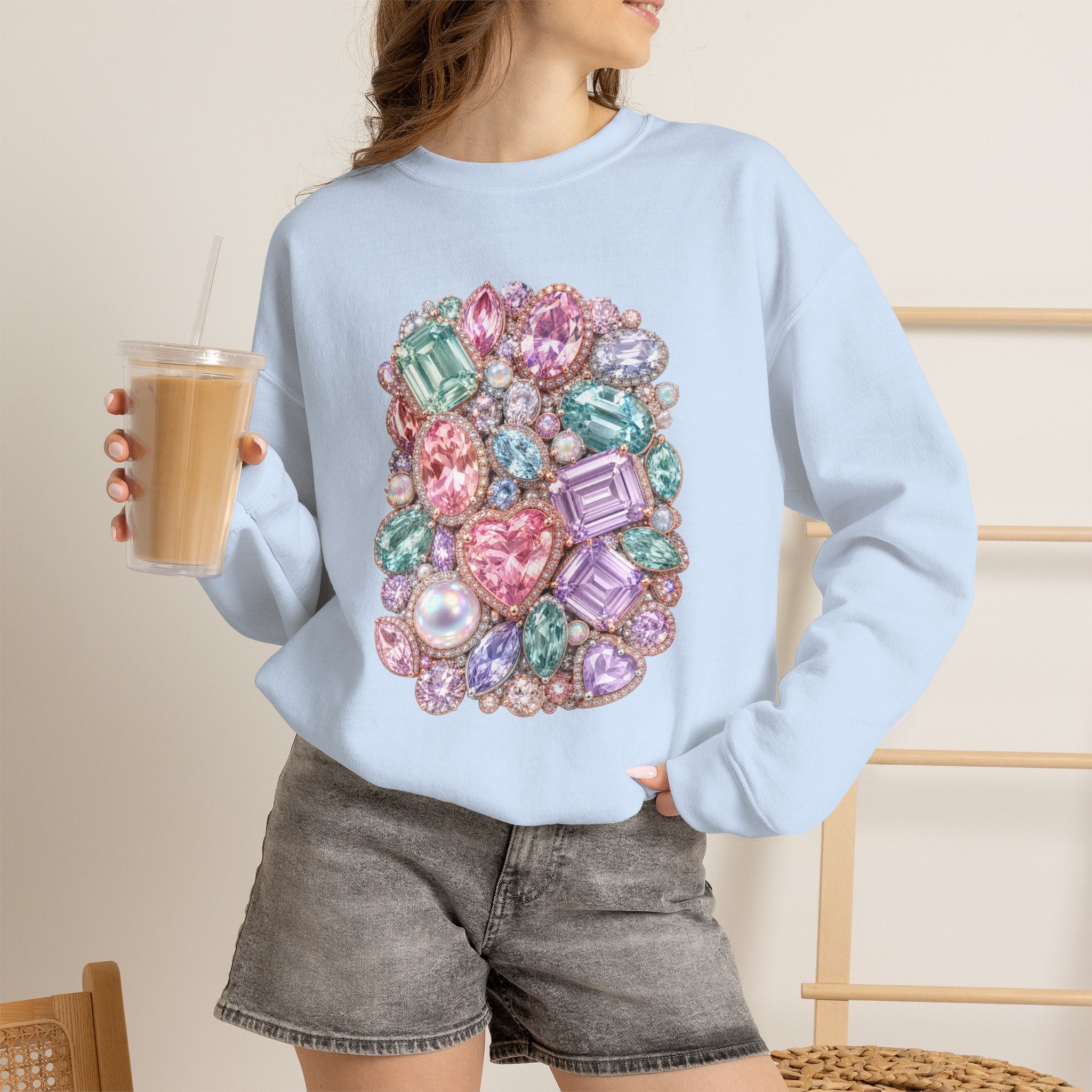 Halo Gemstone Sweatshirt - Gildan