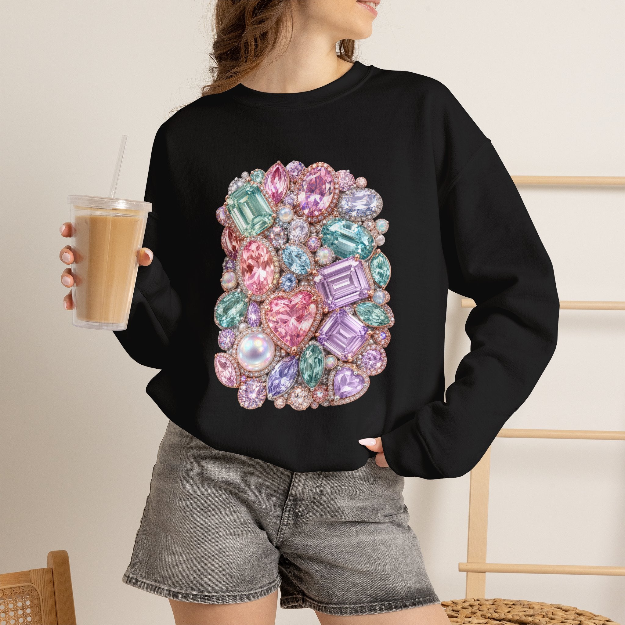 Halo Gemstone Sweatshirt - Gildan