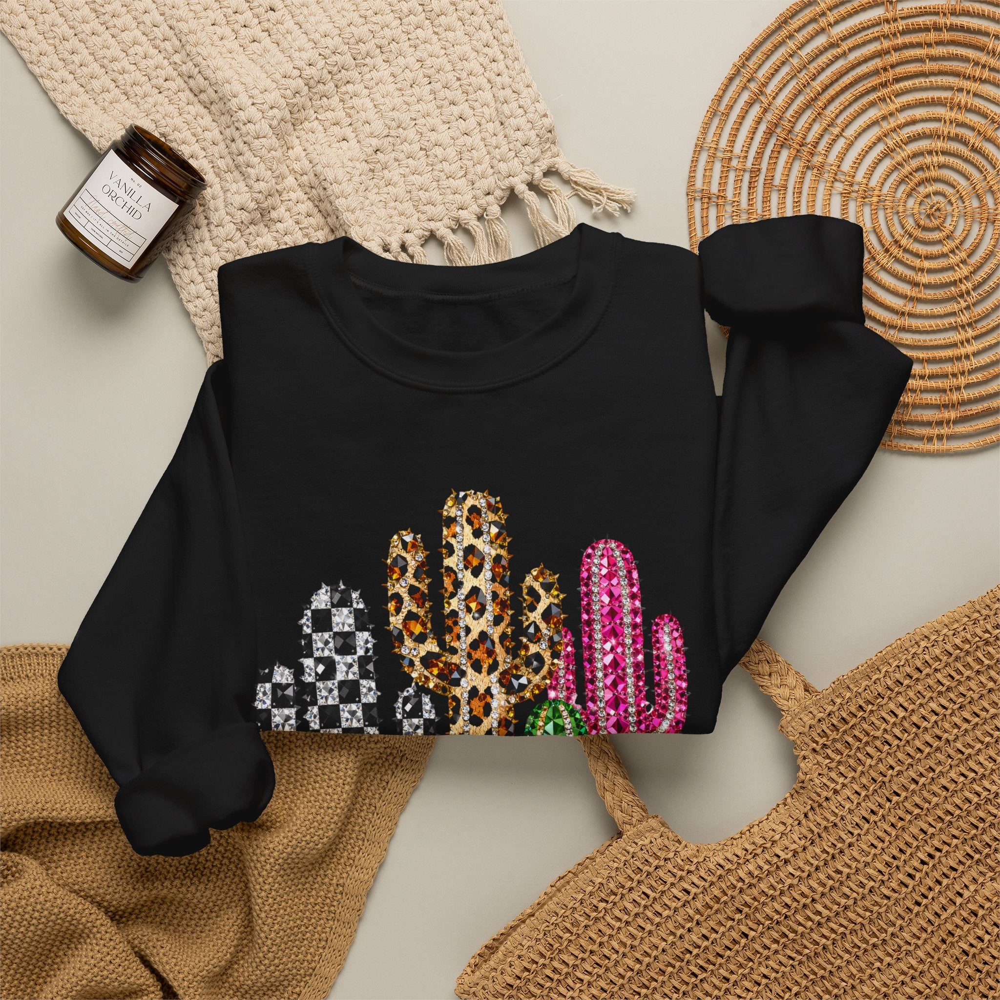 The Jeweled Cactus Sweatshirt - Gildan