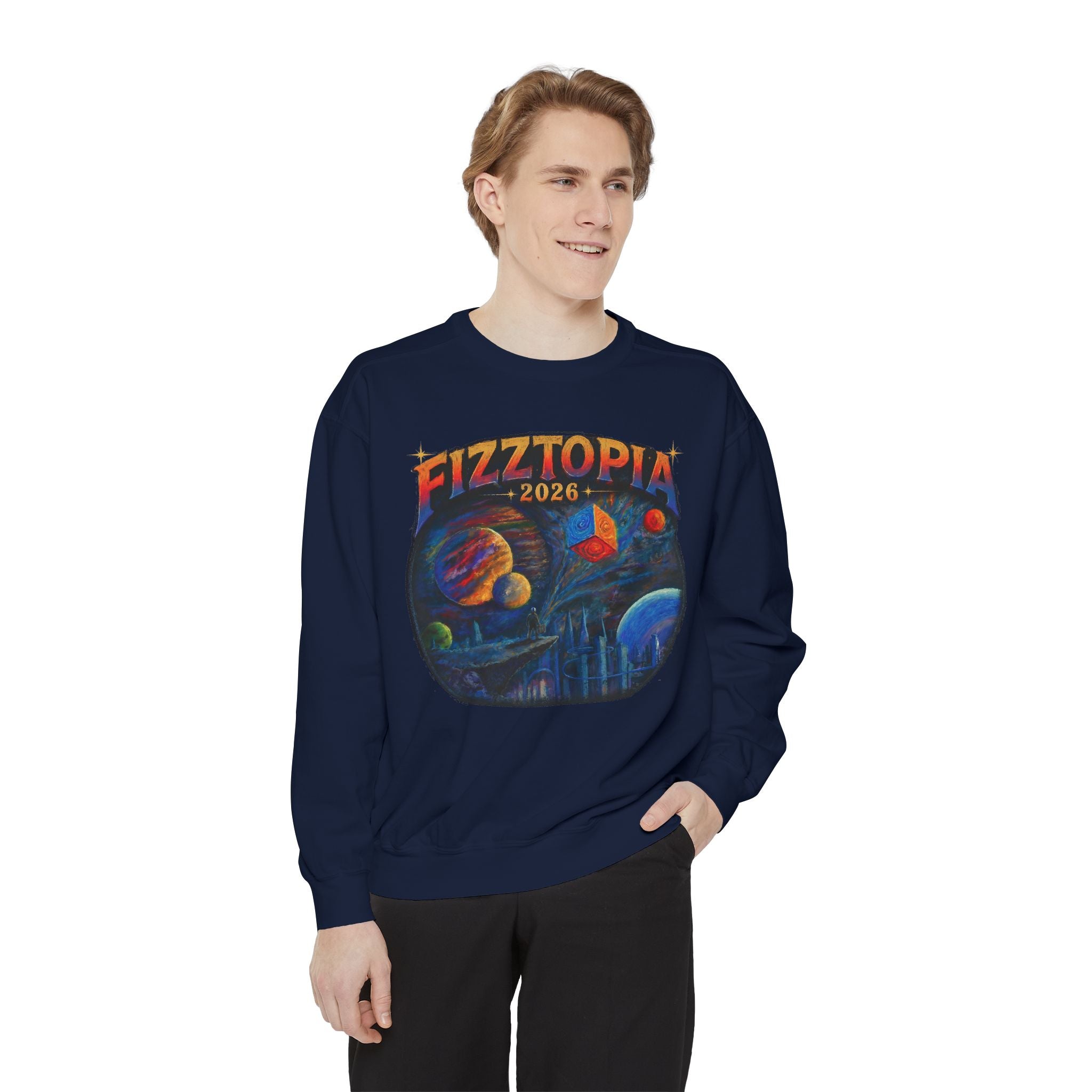 Daddy Ring Bomb's Fizztopia Galaxy Sweatshirt - Comfort Colors
