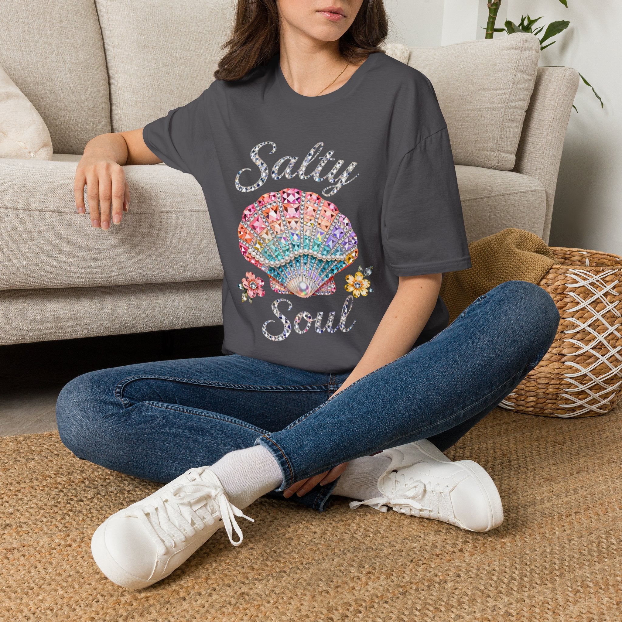 Salty Soul Jewel Tee - Gildan