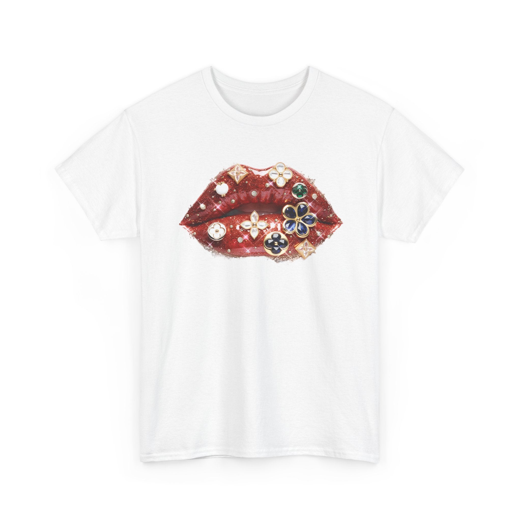 Jeweled Lip Graphic Tee - Gildan Tee