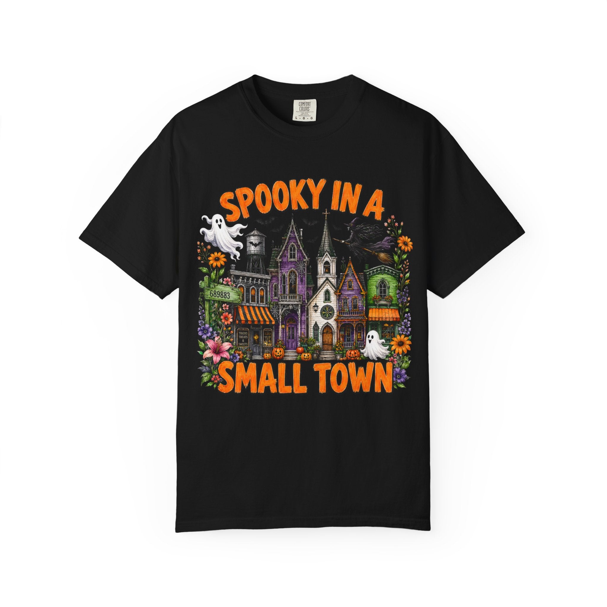 Spooky In A Small Town Tee - Comfort Colors