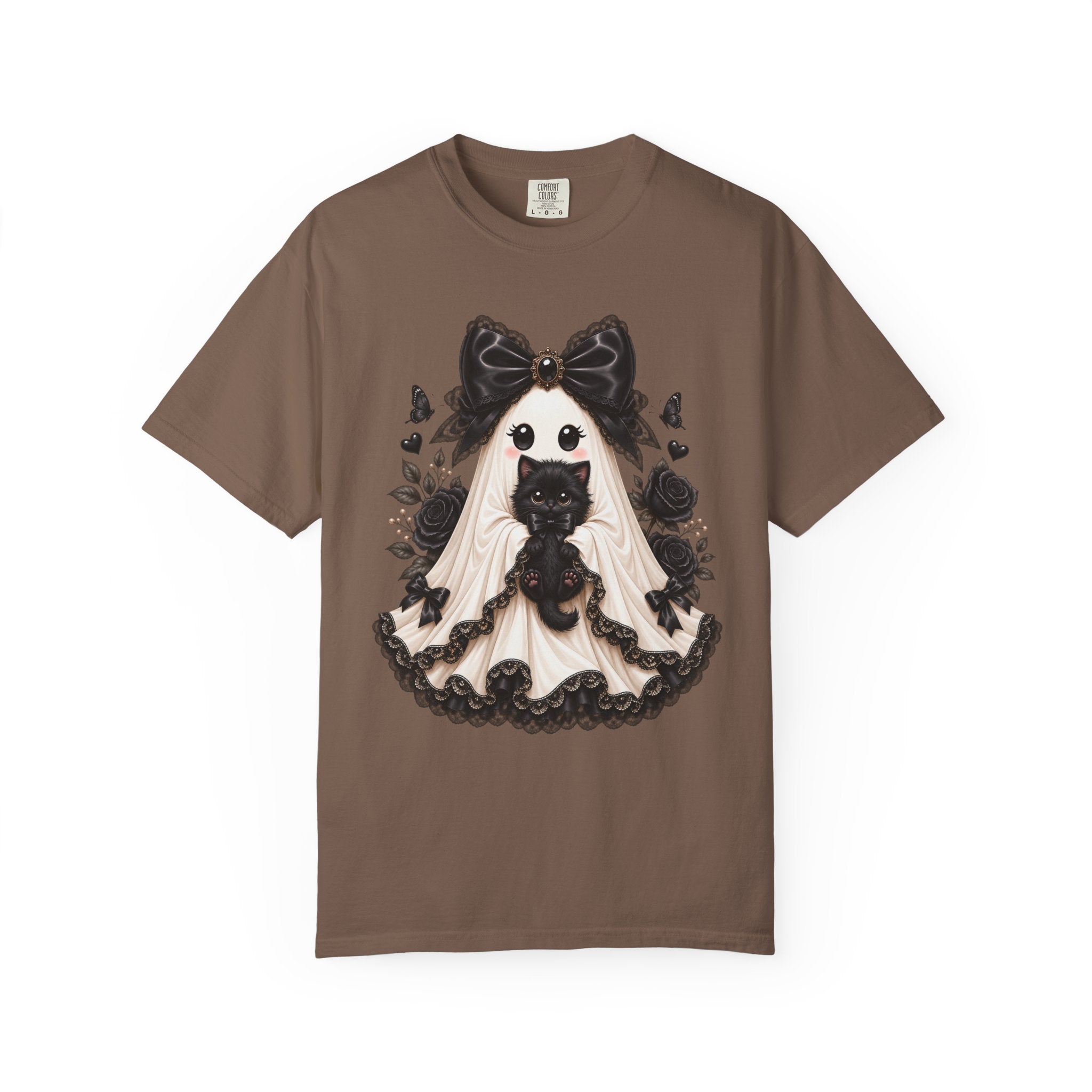 Lace Kitten Ghost Tee - Comfort Colors