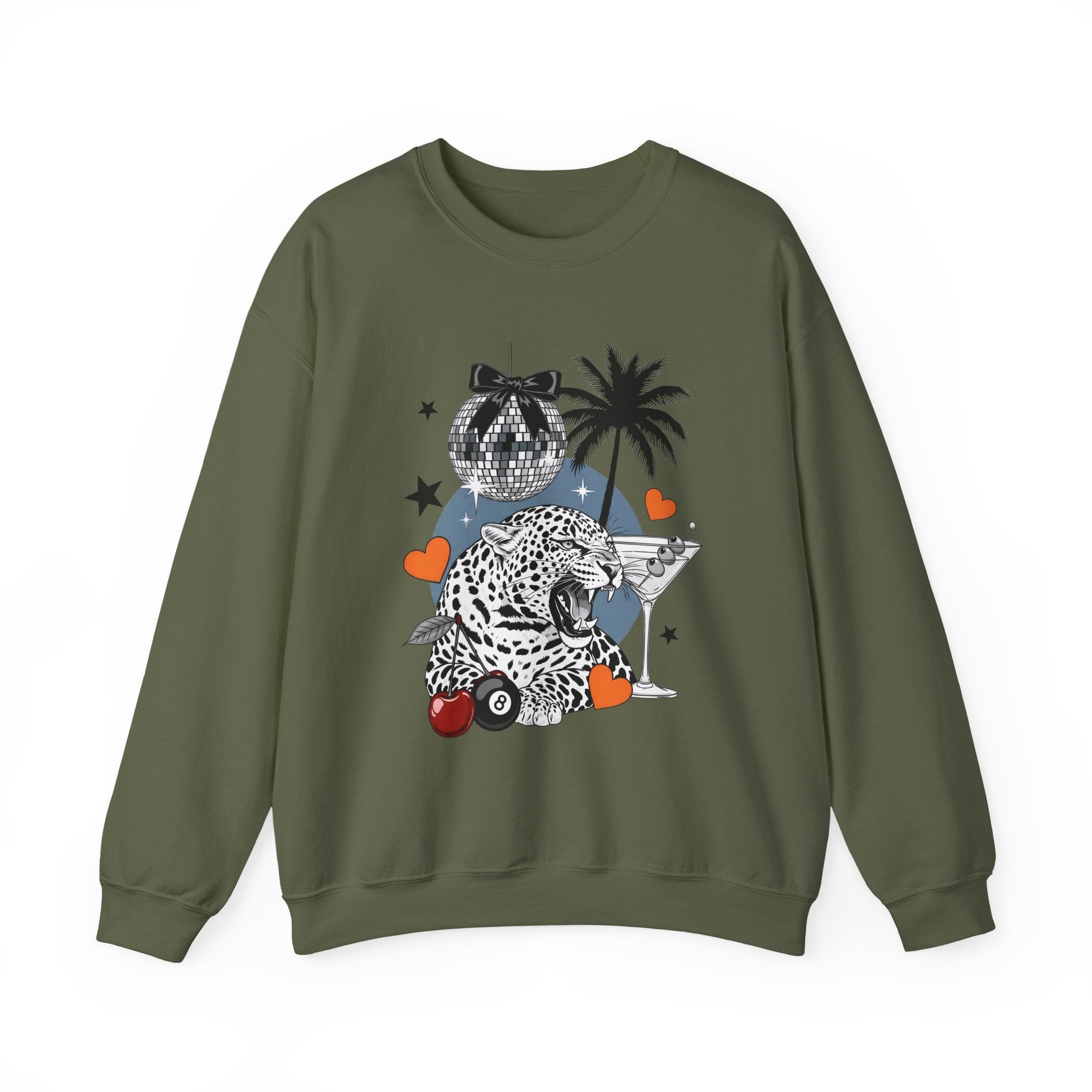 Disco Cheetah Sweatshirt - Gildan