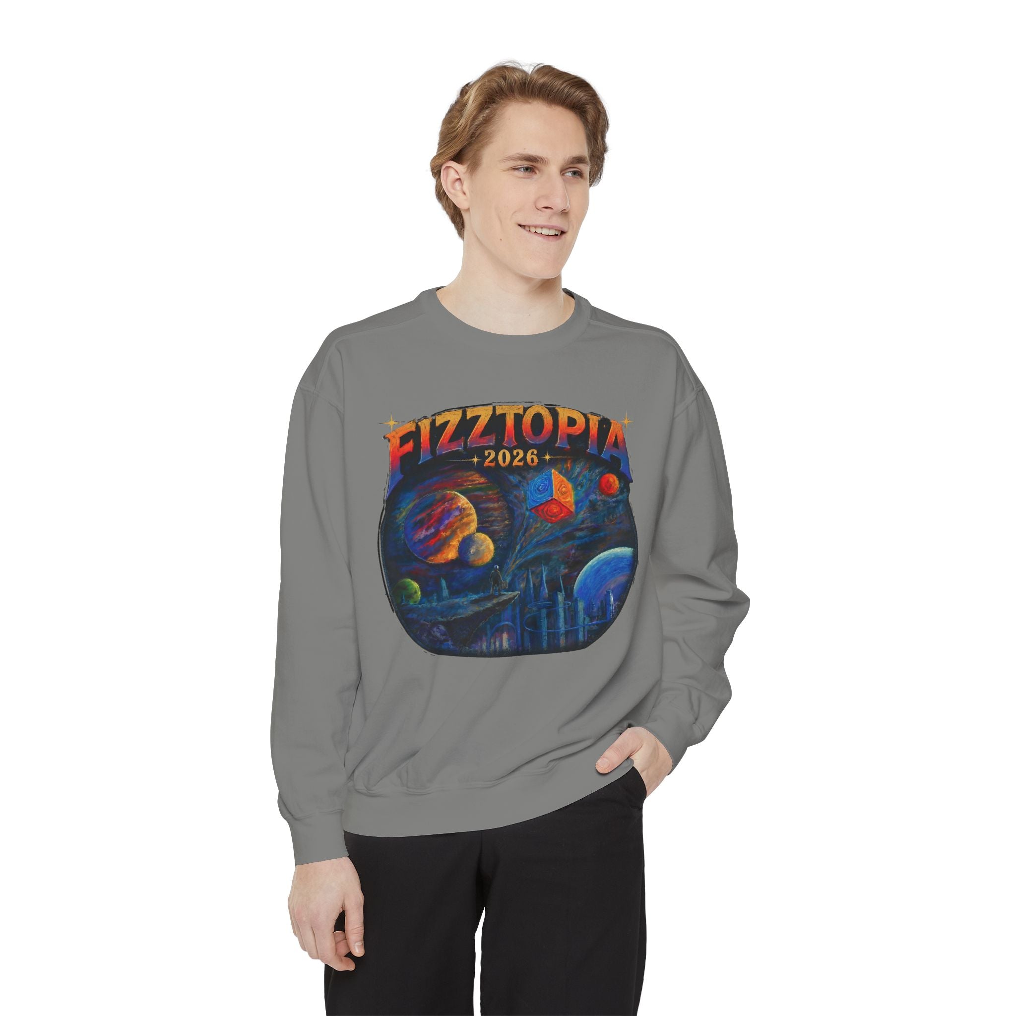 Daddy Ring Bomb's Fizztopia Galaxy Sweatshirt - Comfort Colors
