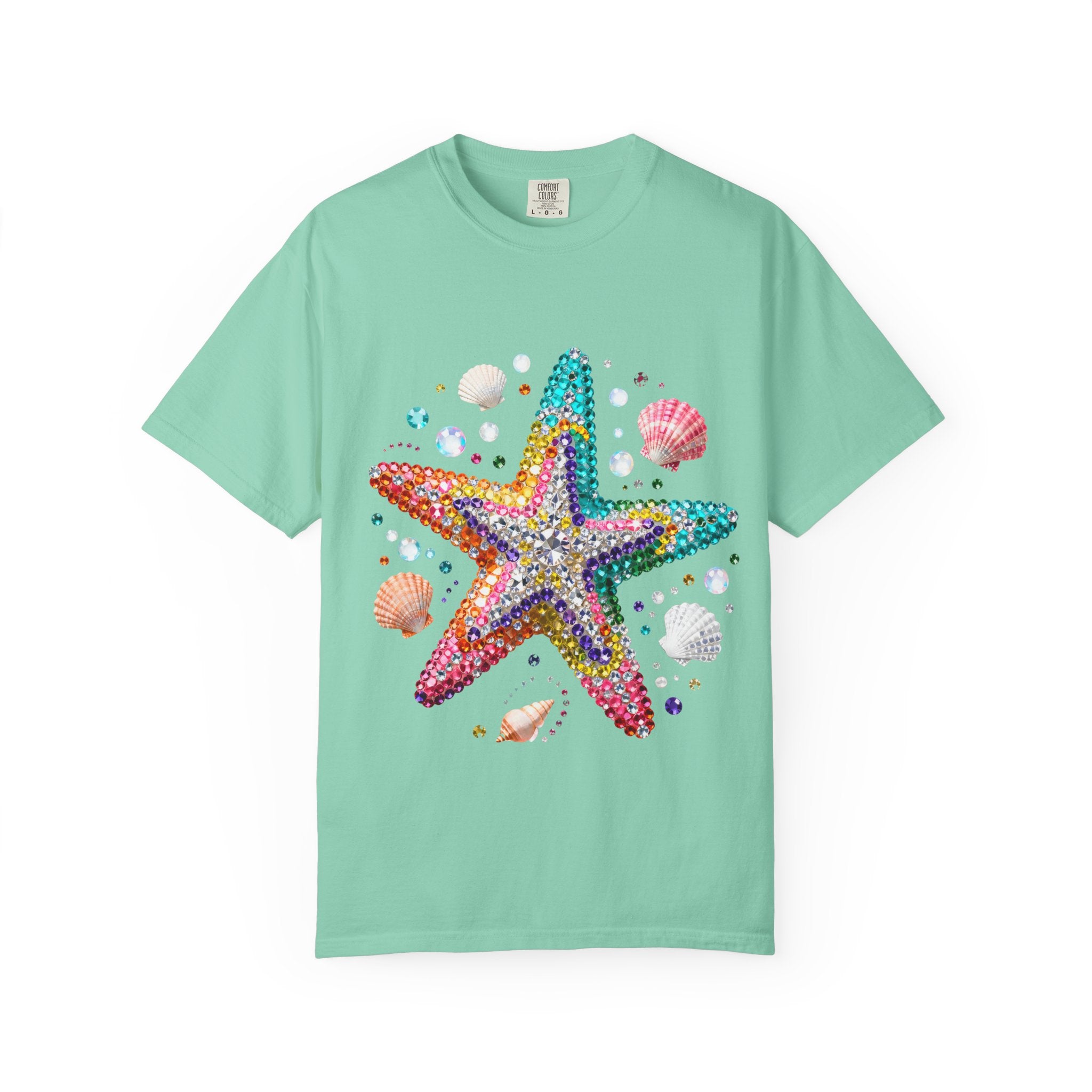Jeweled Starfish Tee - Comfort Colors