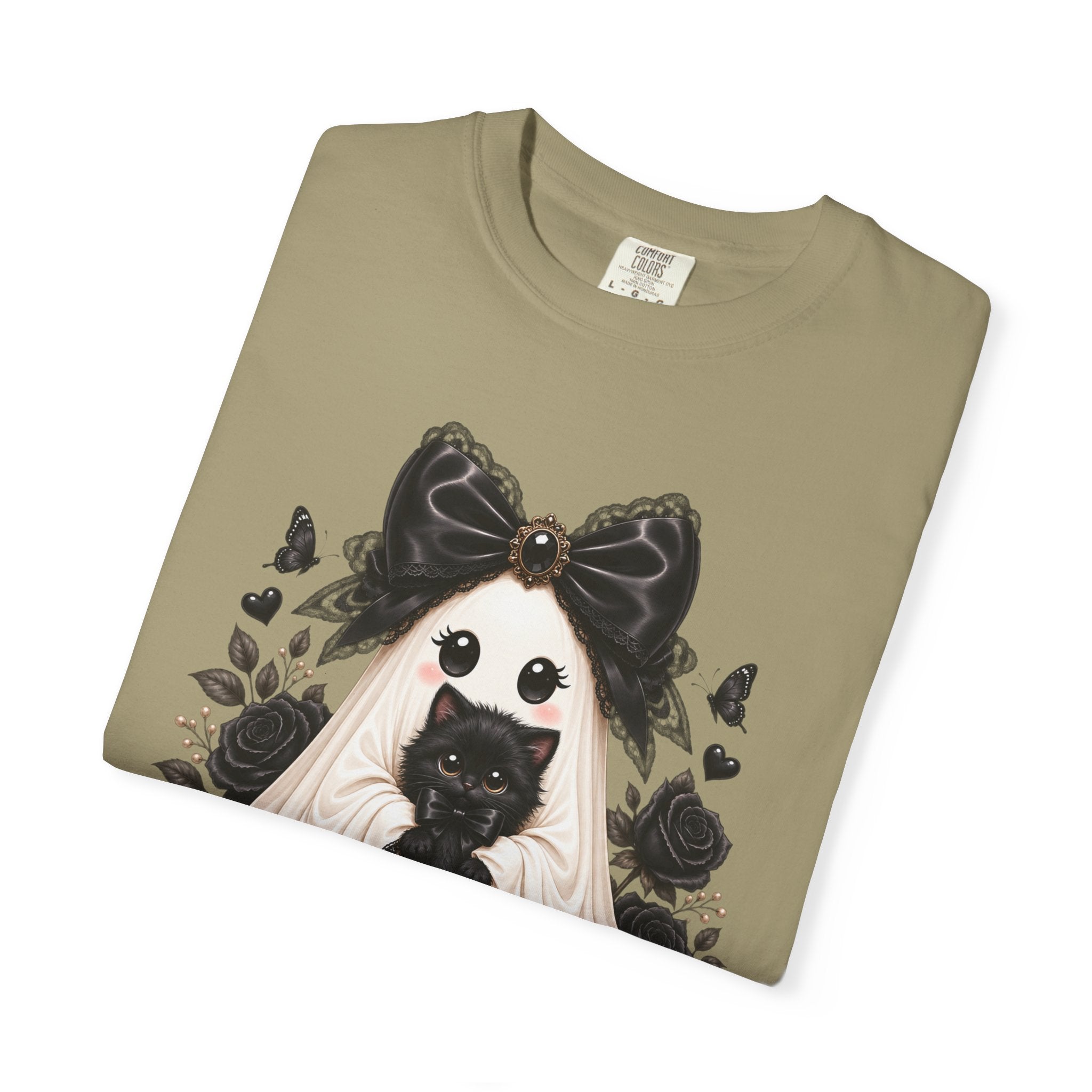 Lace Kitten Ghost Tee - Comfort Colors