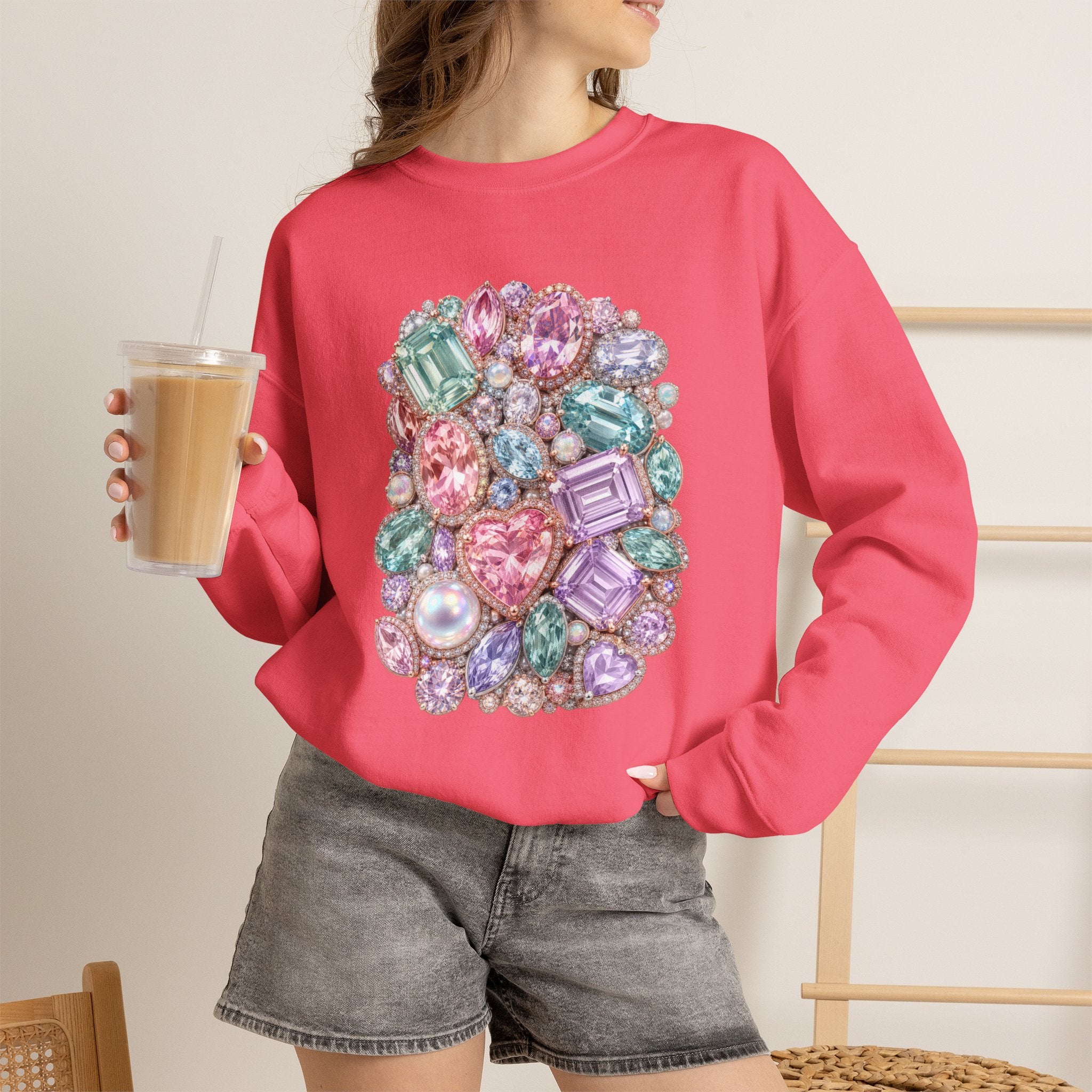 Halo Gemstone Sweatshirt - Gildan