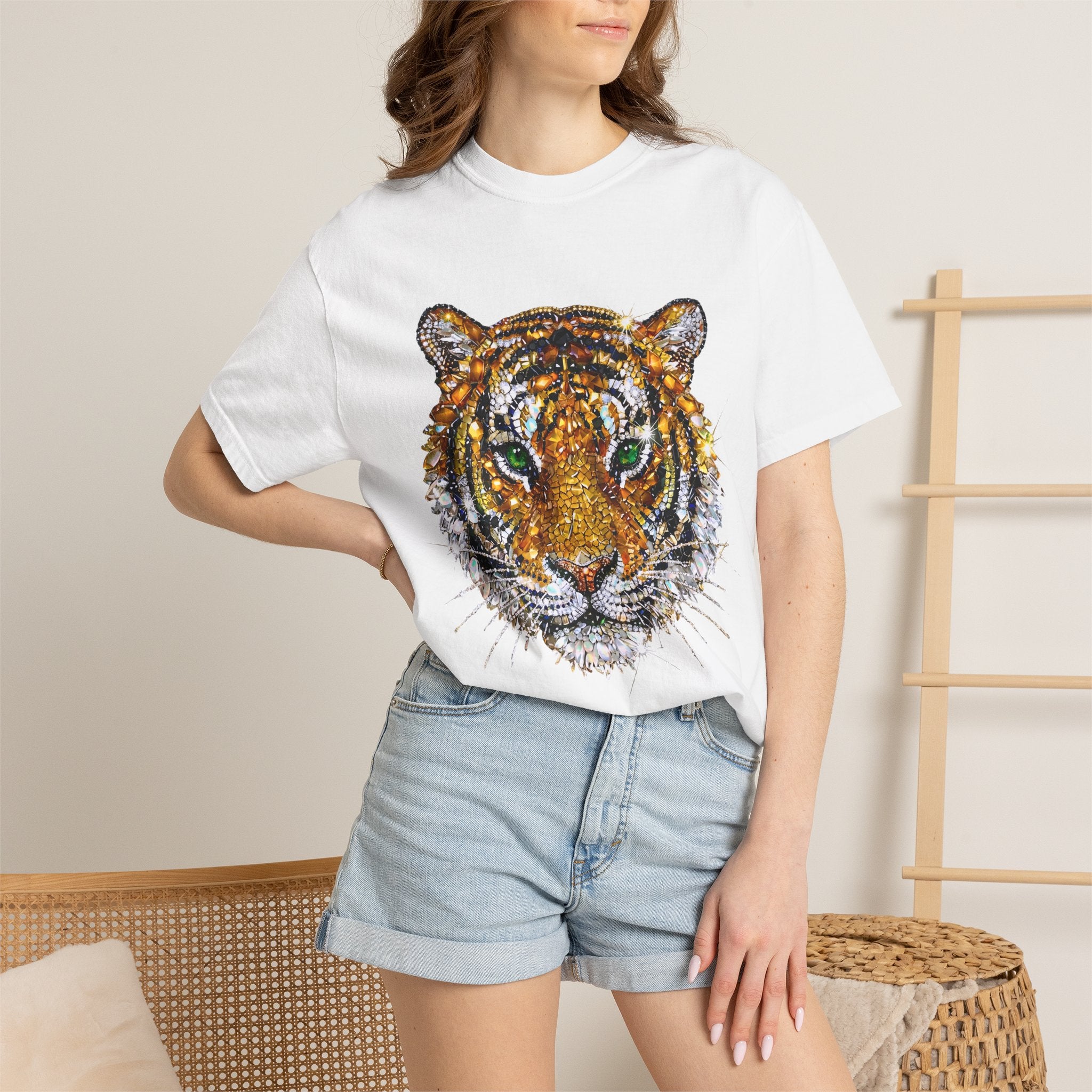 Jeweled Tiger Tee - Comfort Colors