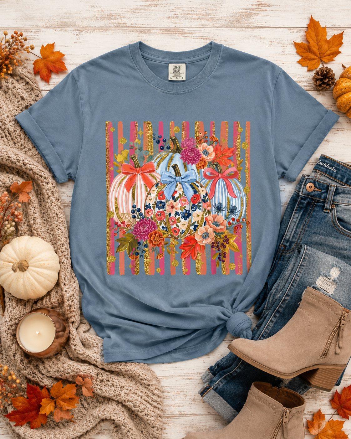 Blue Ribbon Harvest Tee - Comfort Colors