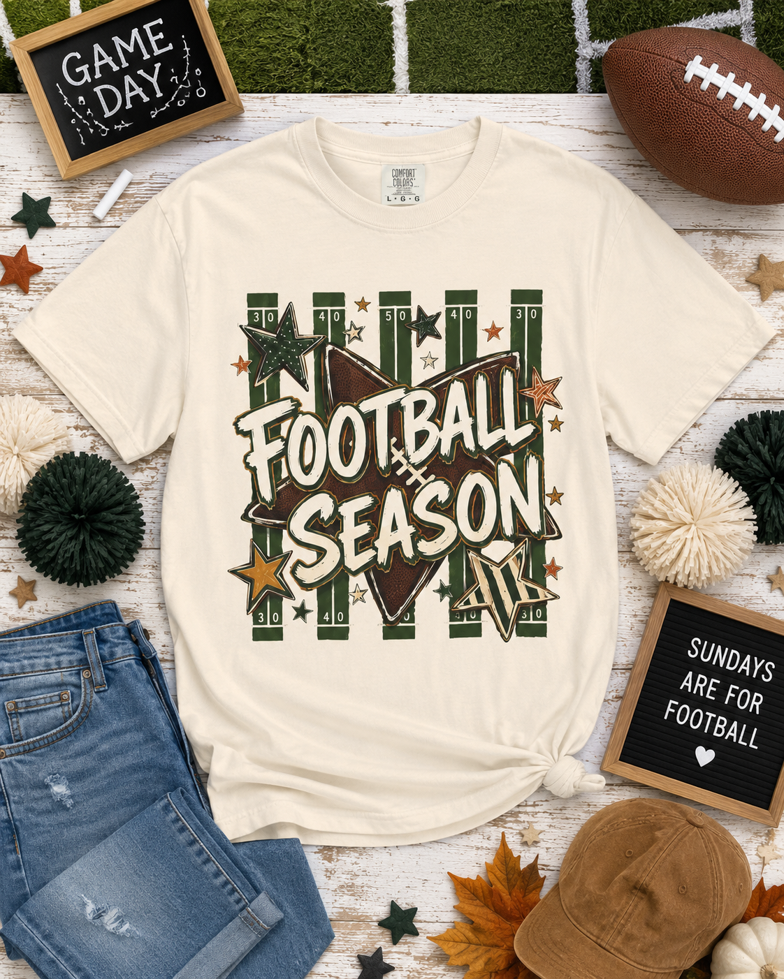 Football Season Tee - Comfort Colors