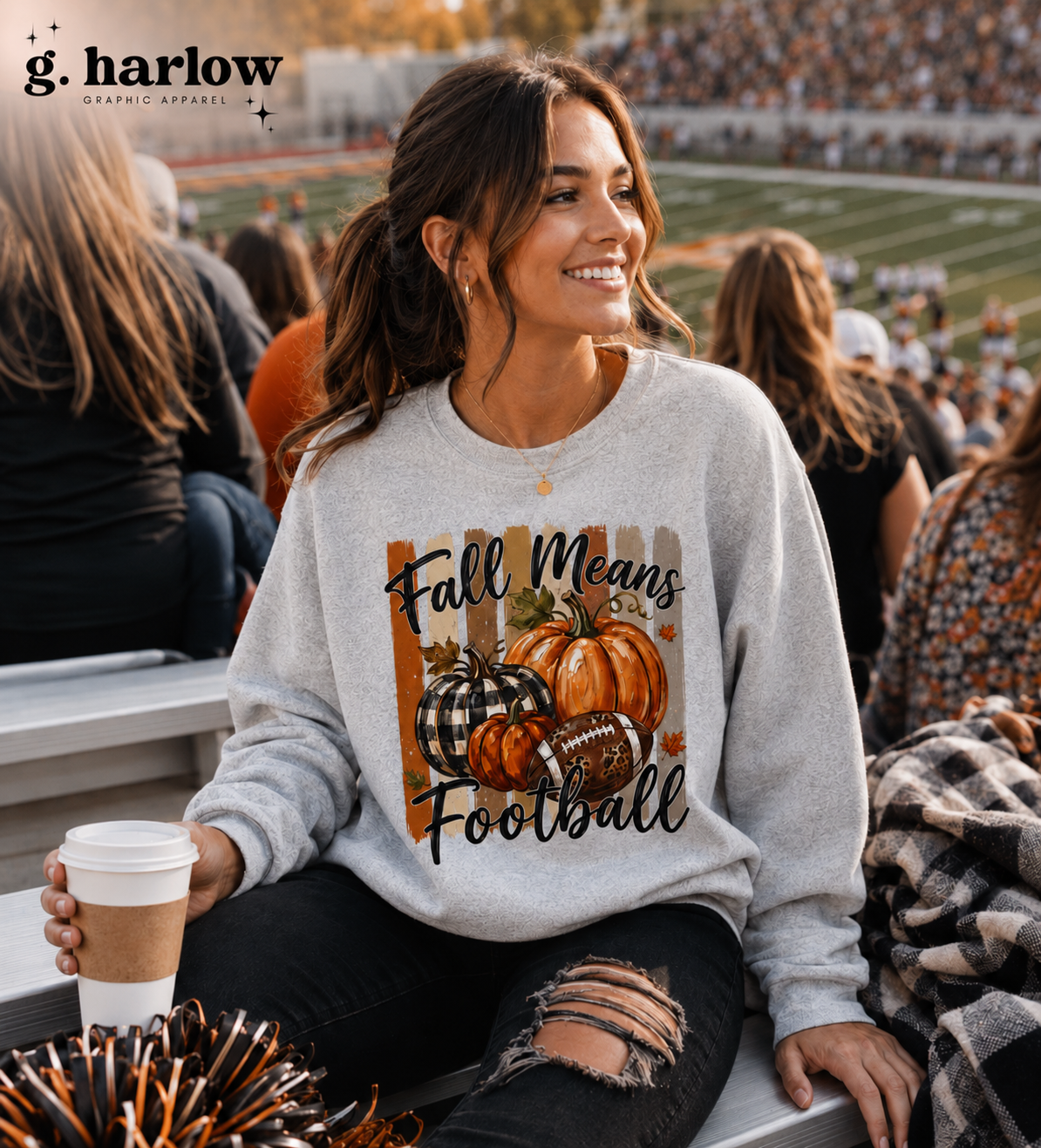 Fall Means Football Sweatshirt - Gildan