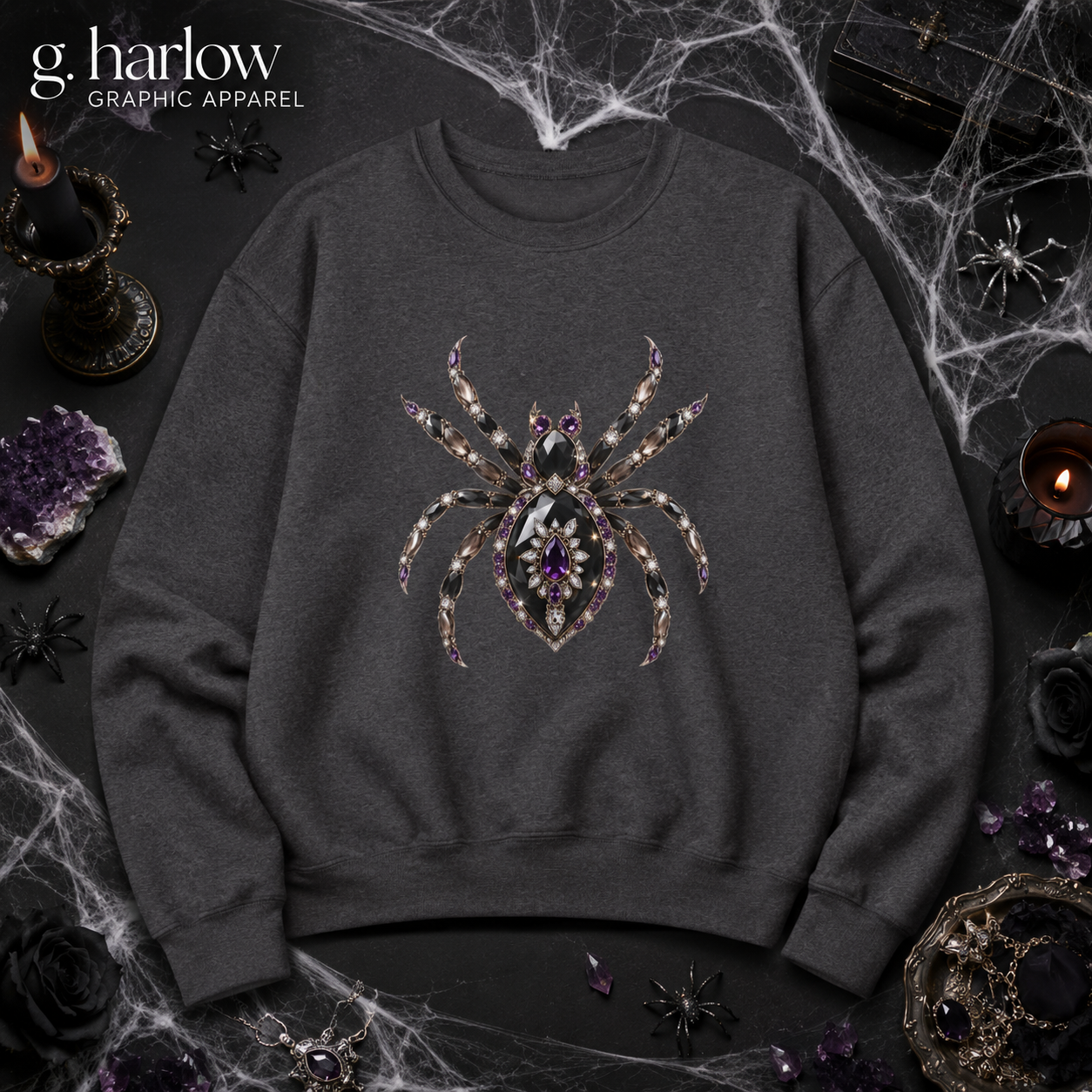 The Jeweled Spider Sweatshirt - Gildan