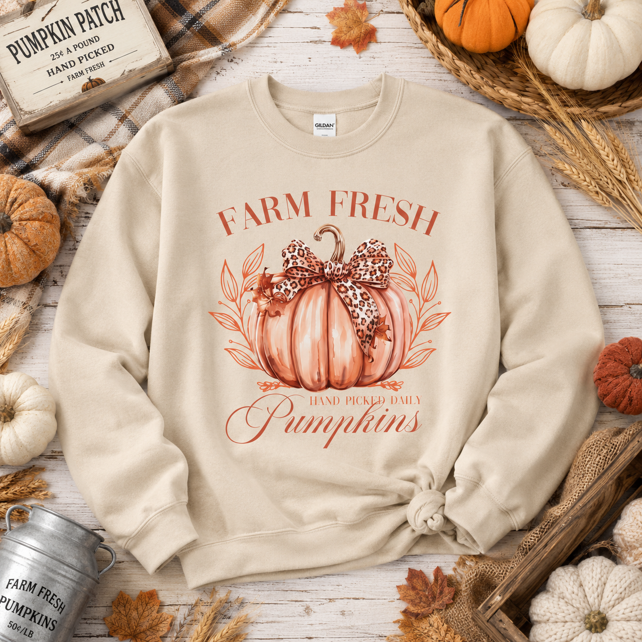 Farm Fresh Pumpkins Sweatshirt - Gildan