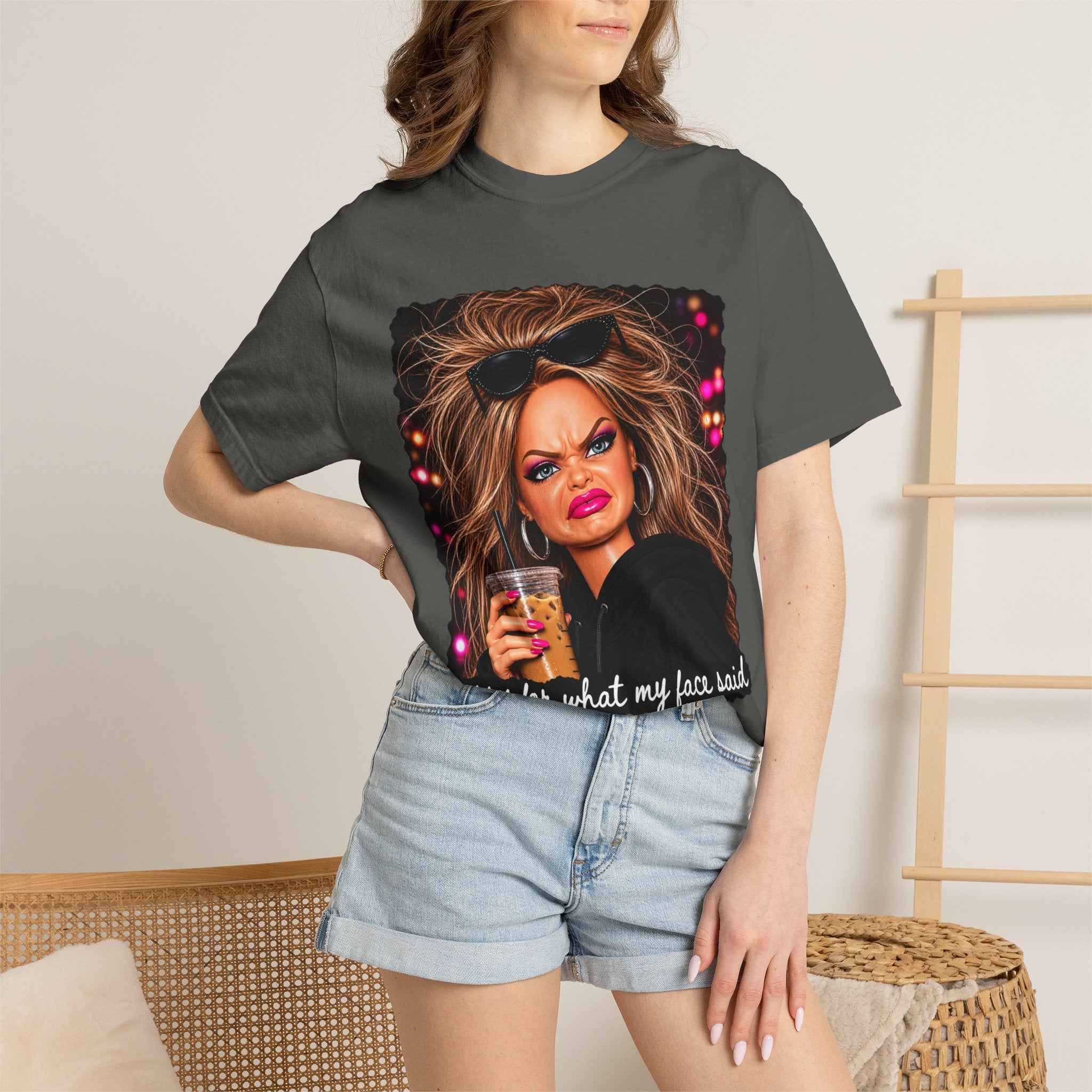 Sorry For What My Face Said Tee - Comfort Colors
