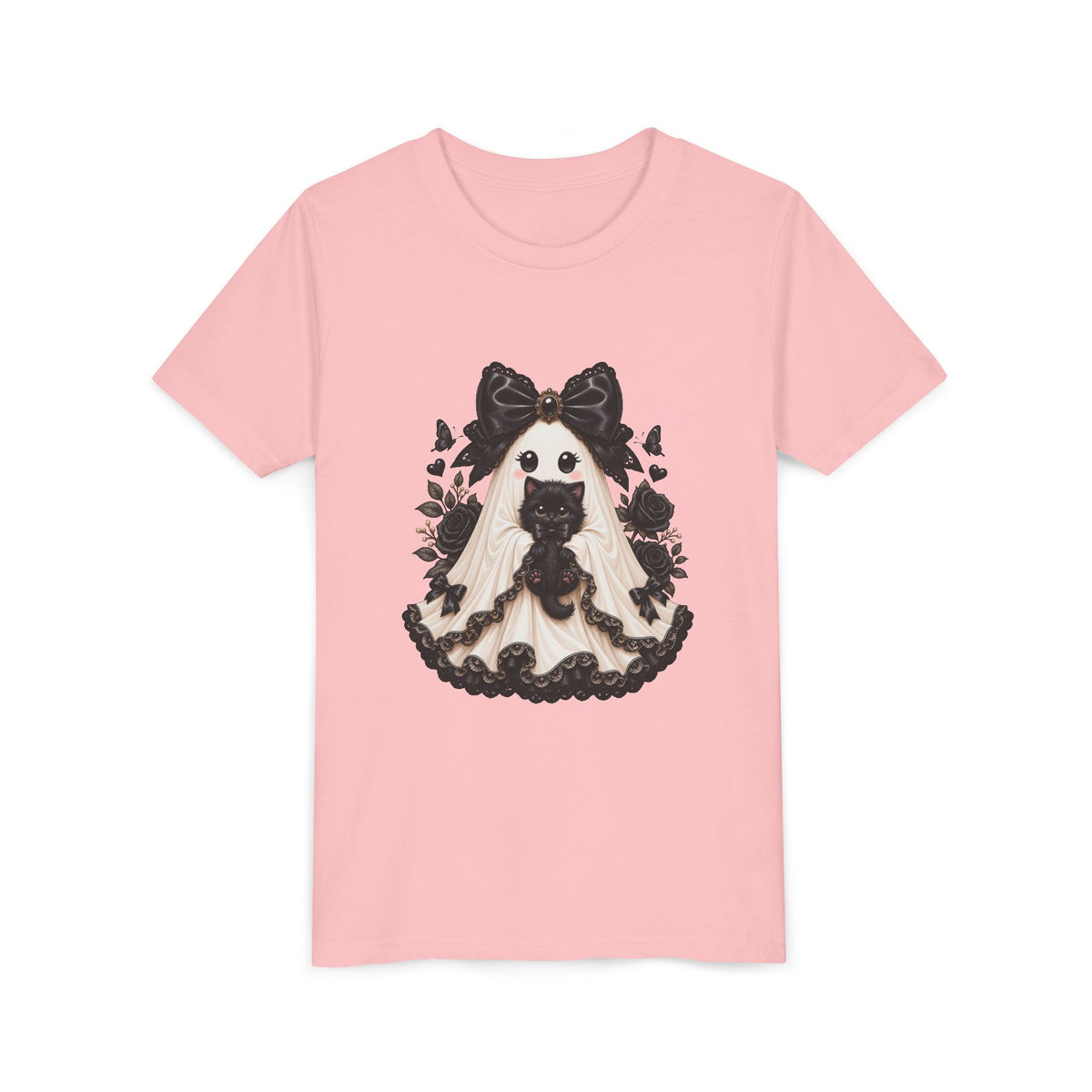 Lace Kitten Ghost Tee - Youth Tee