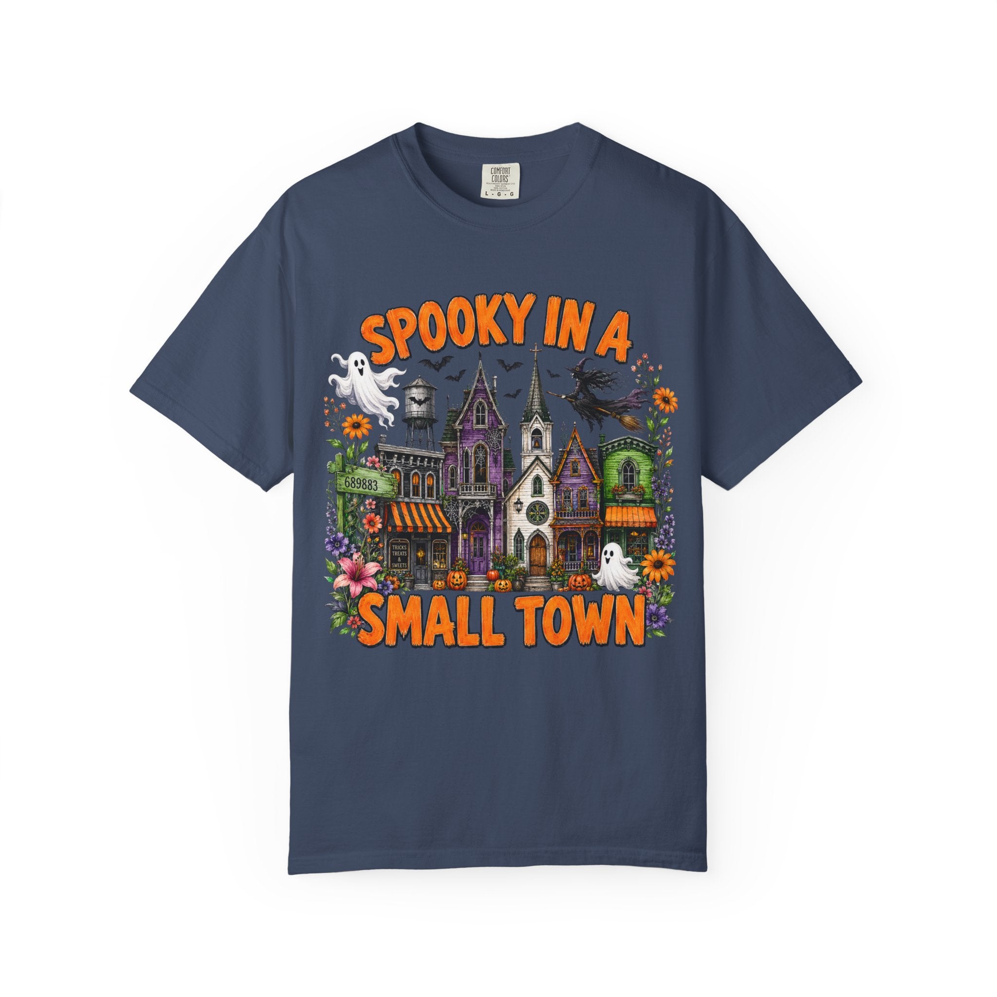 Spooky In A Small Town Tee - Comfort Colors