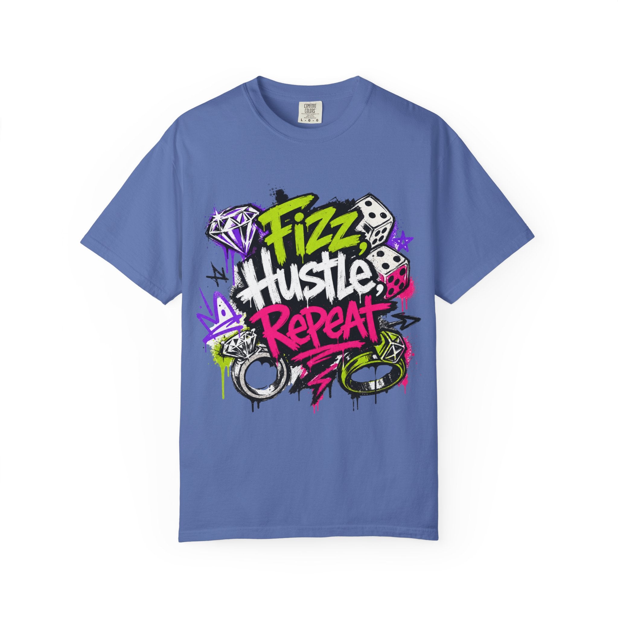 Fizz Hustle Repeat Tee - Comfort Colors