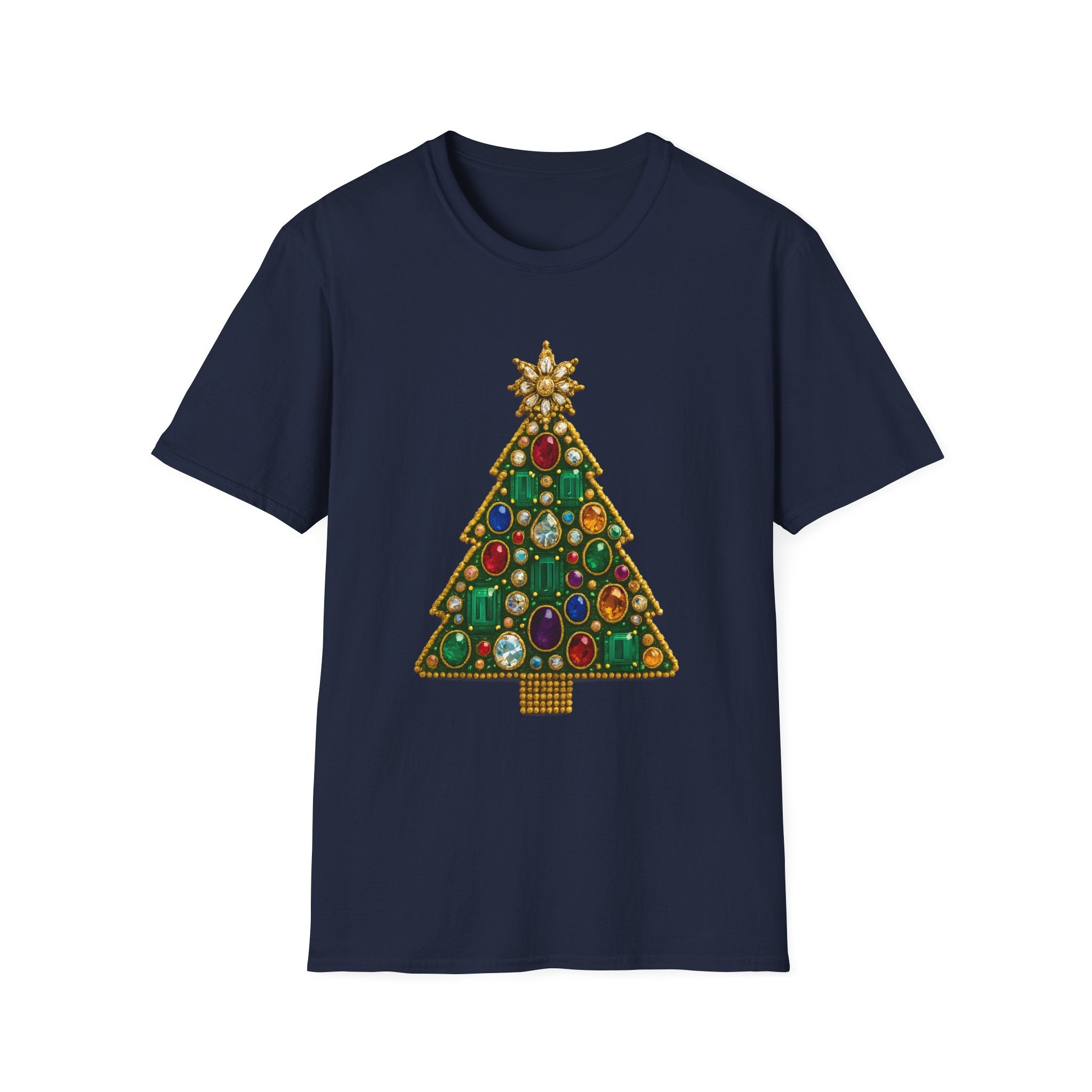 Jeweled Christmas Tree Tee - Gildan Tee